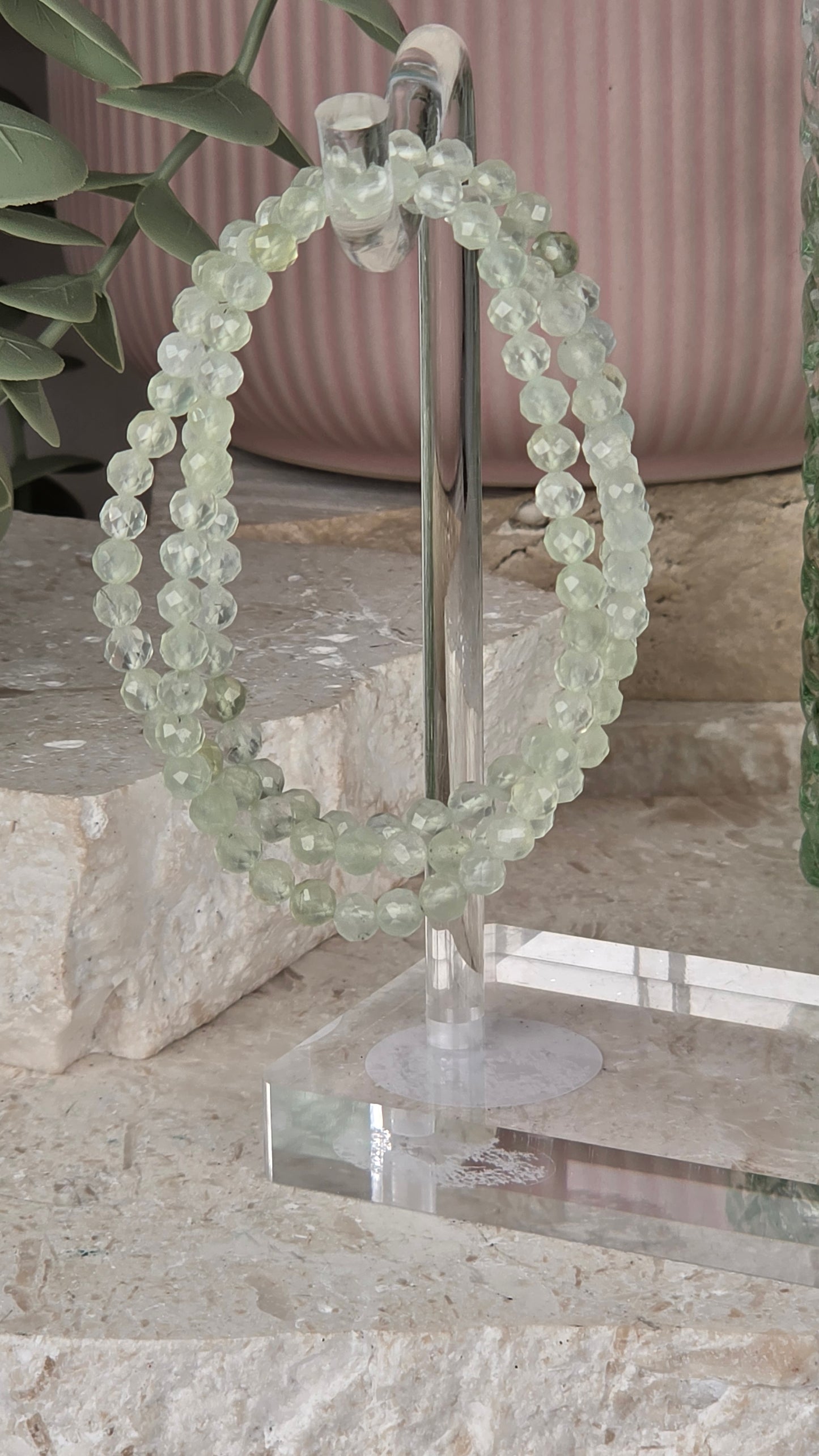 Prehnite 4mm bracelet
