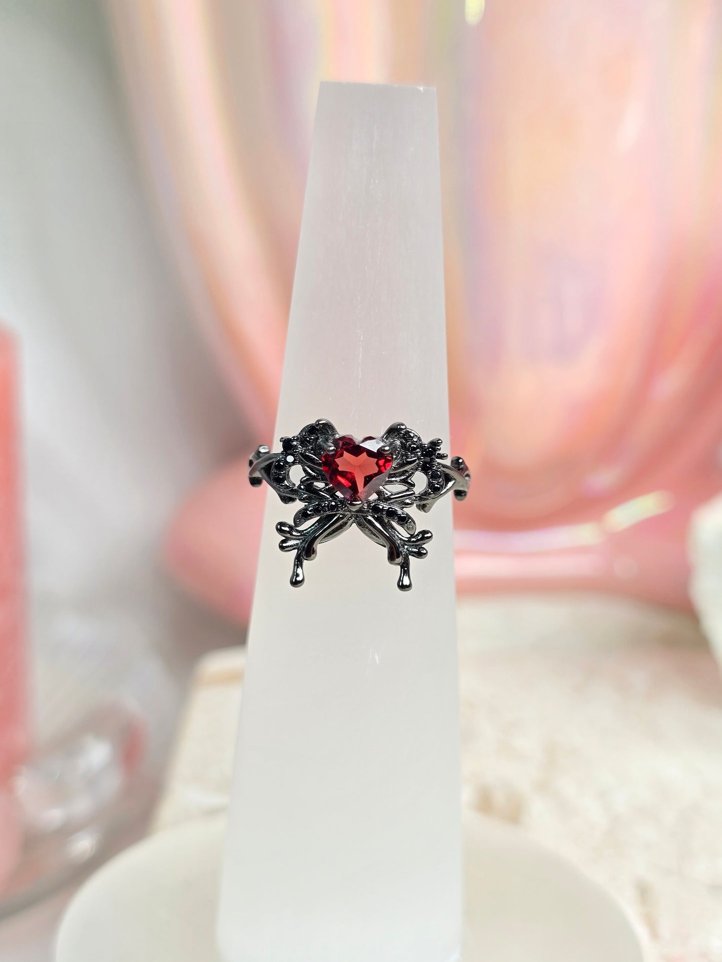 Sterling Silver & Crystal Adjustable Rings