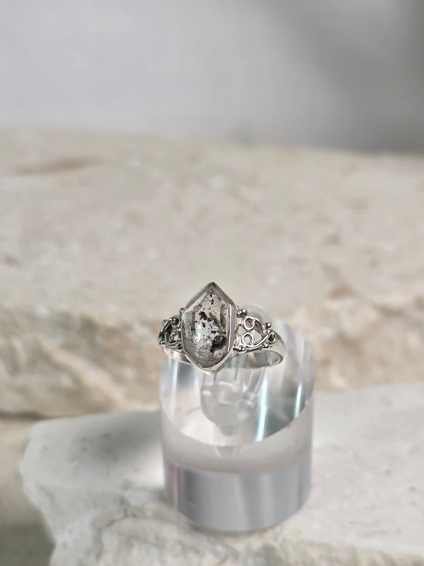 Herkimer Size 6 Sterling Silver ring