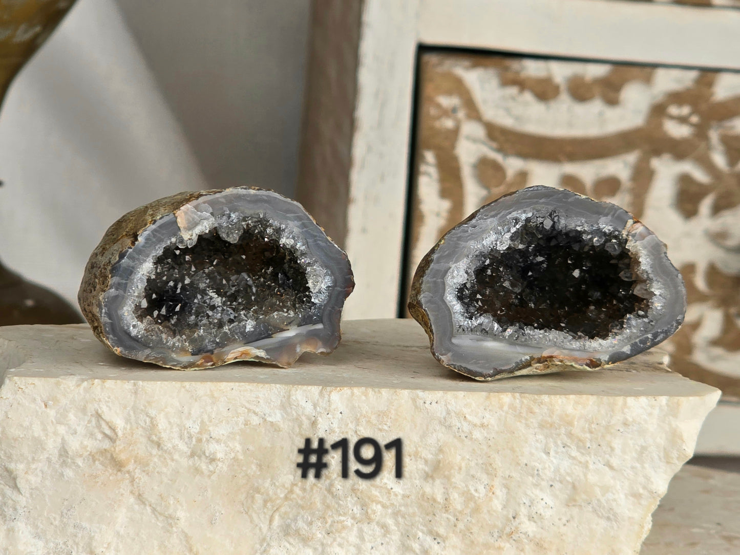 Druzy Agate Geode Pairs 4cm