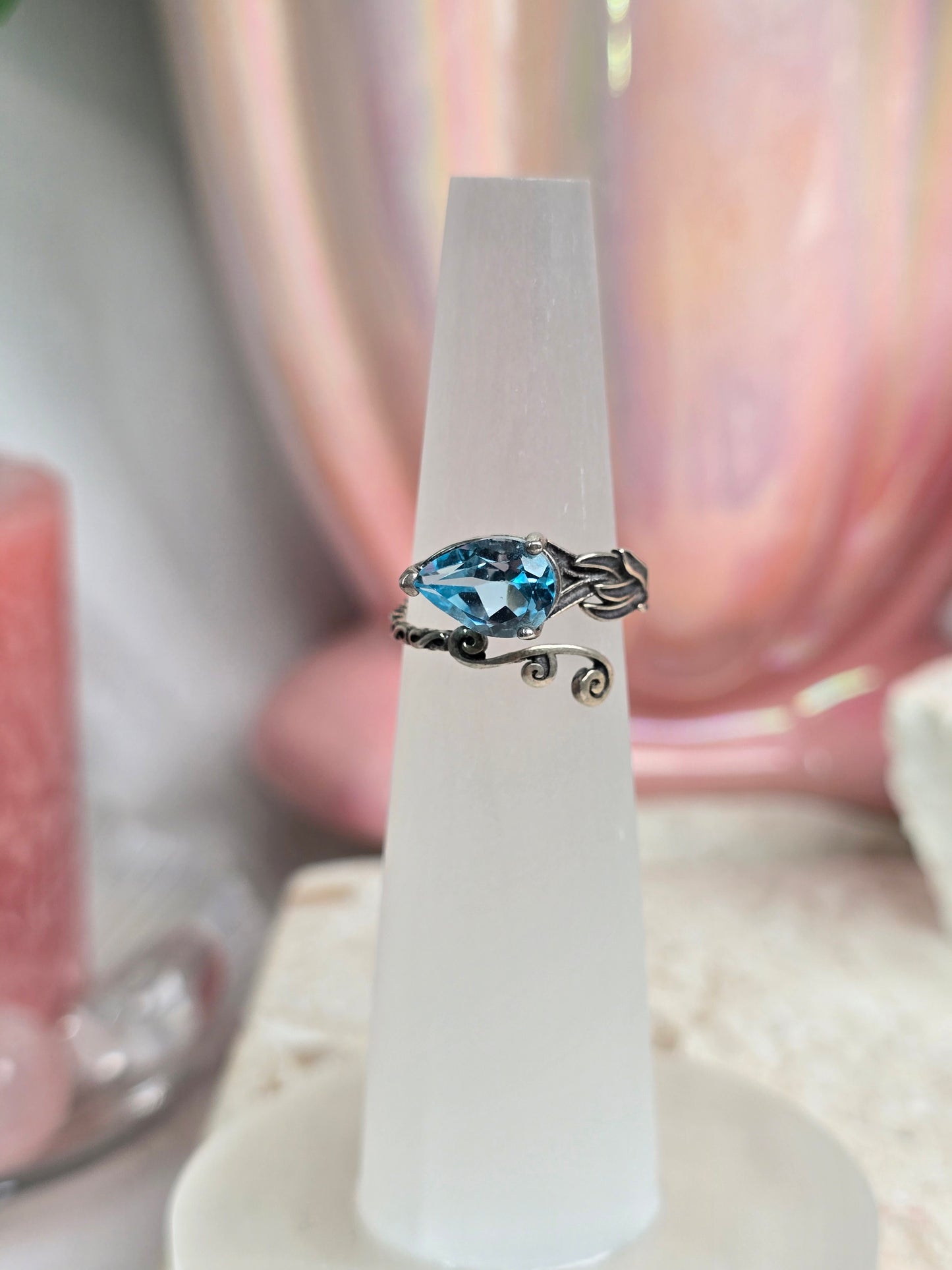 Sterling Silver & Crystal Adjustable Rings
