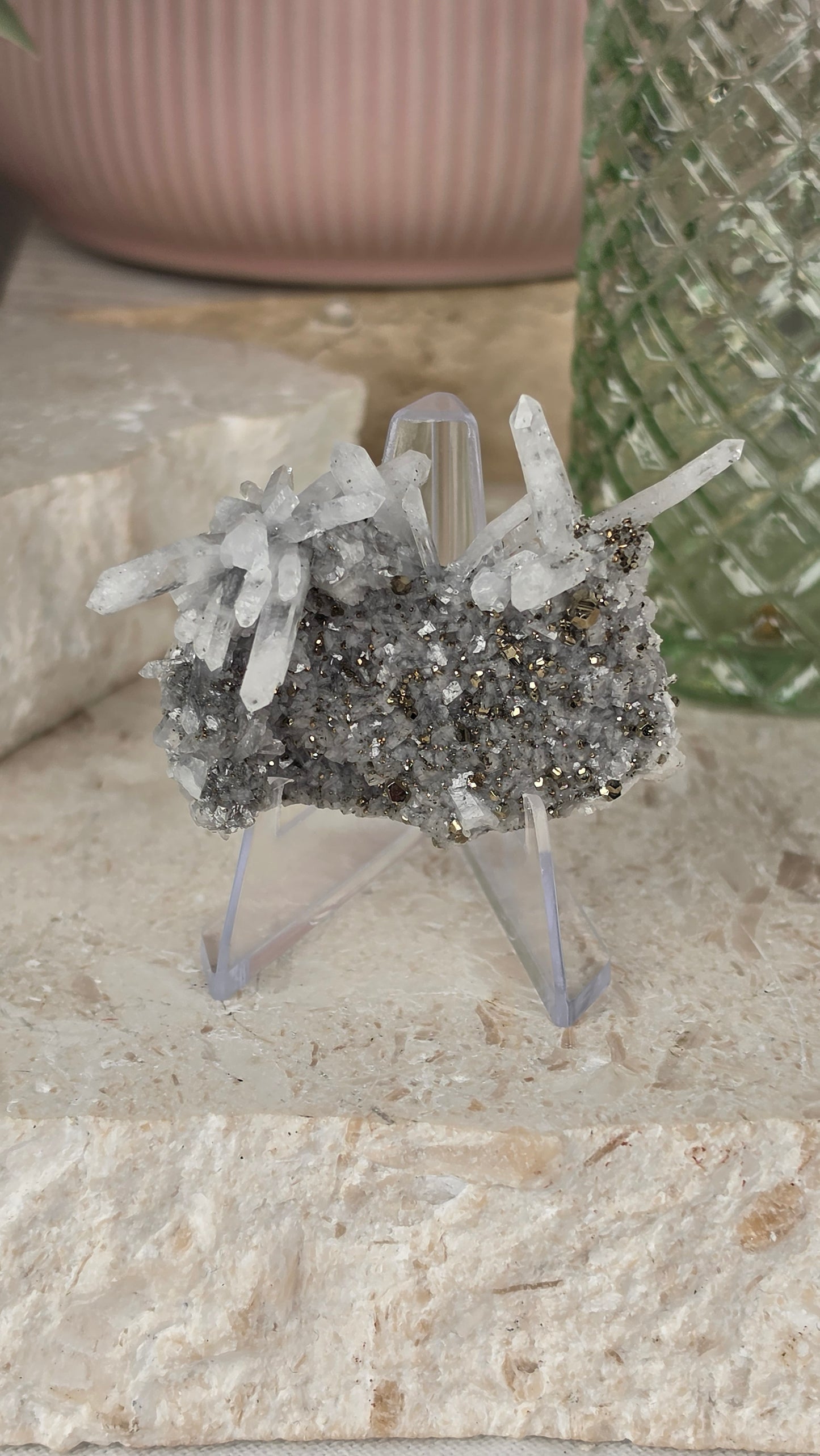 Quartz with Pyrite Specimen