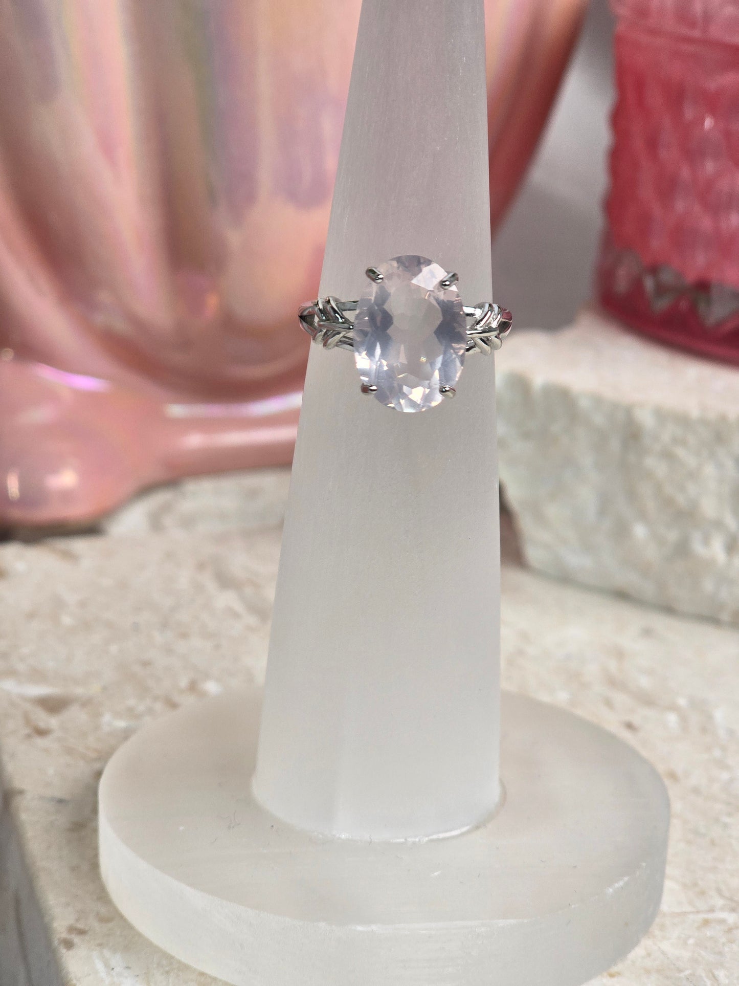 Sterling Silver & Crystal Adjustable Rings