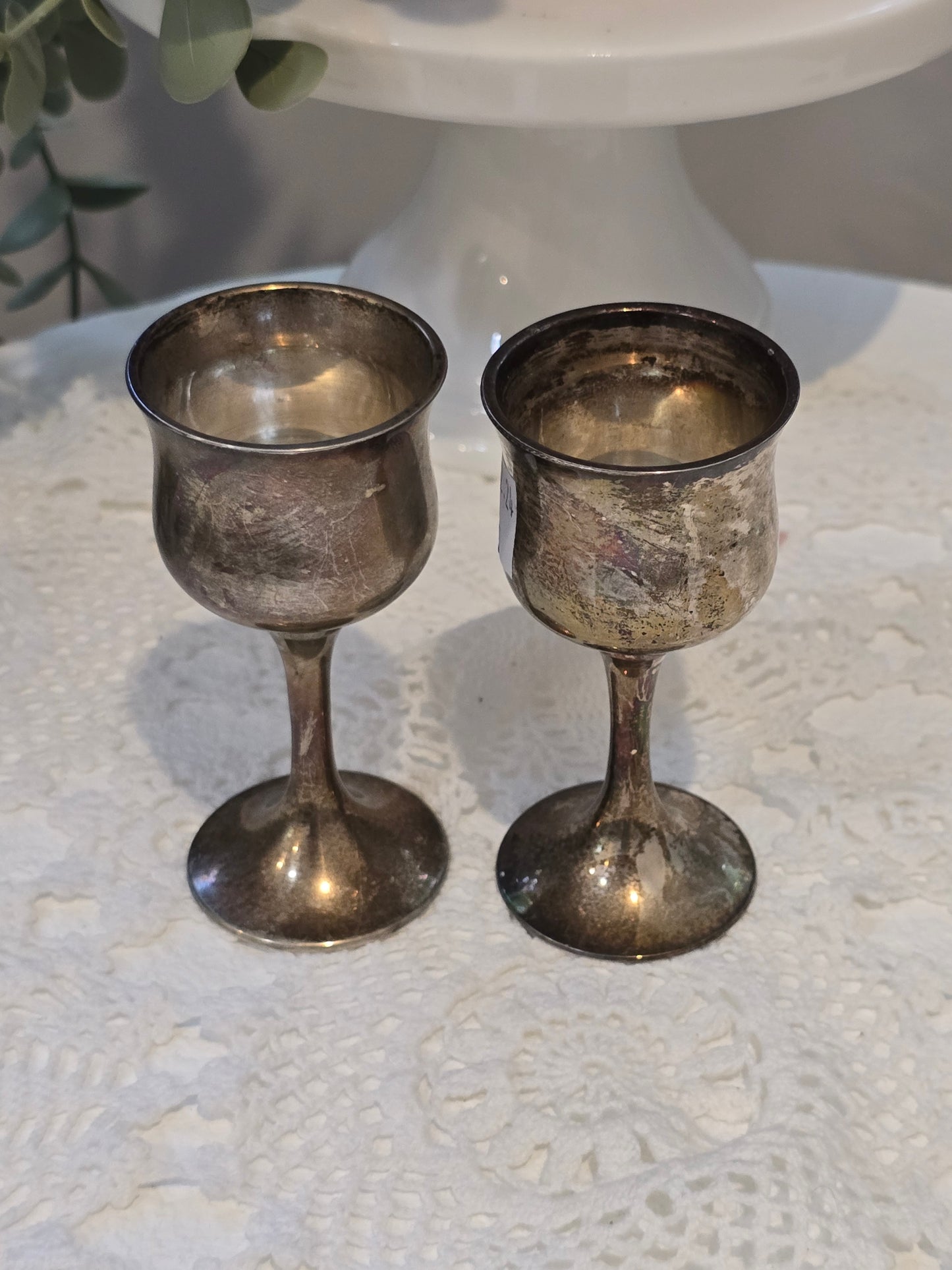 Antique Pewter Mini Goblet