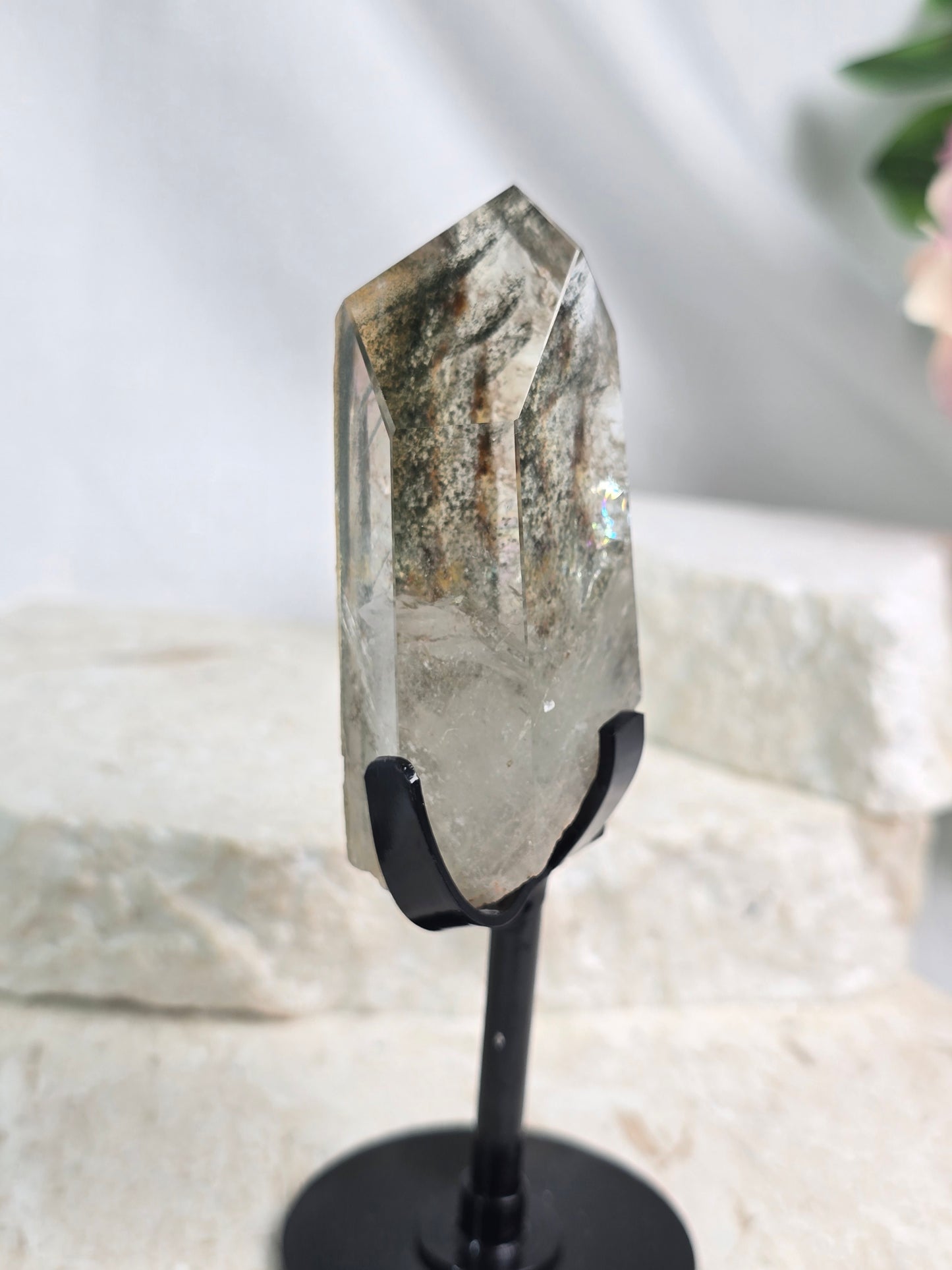 Garden Quartz Point on Stand