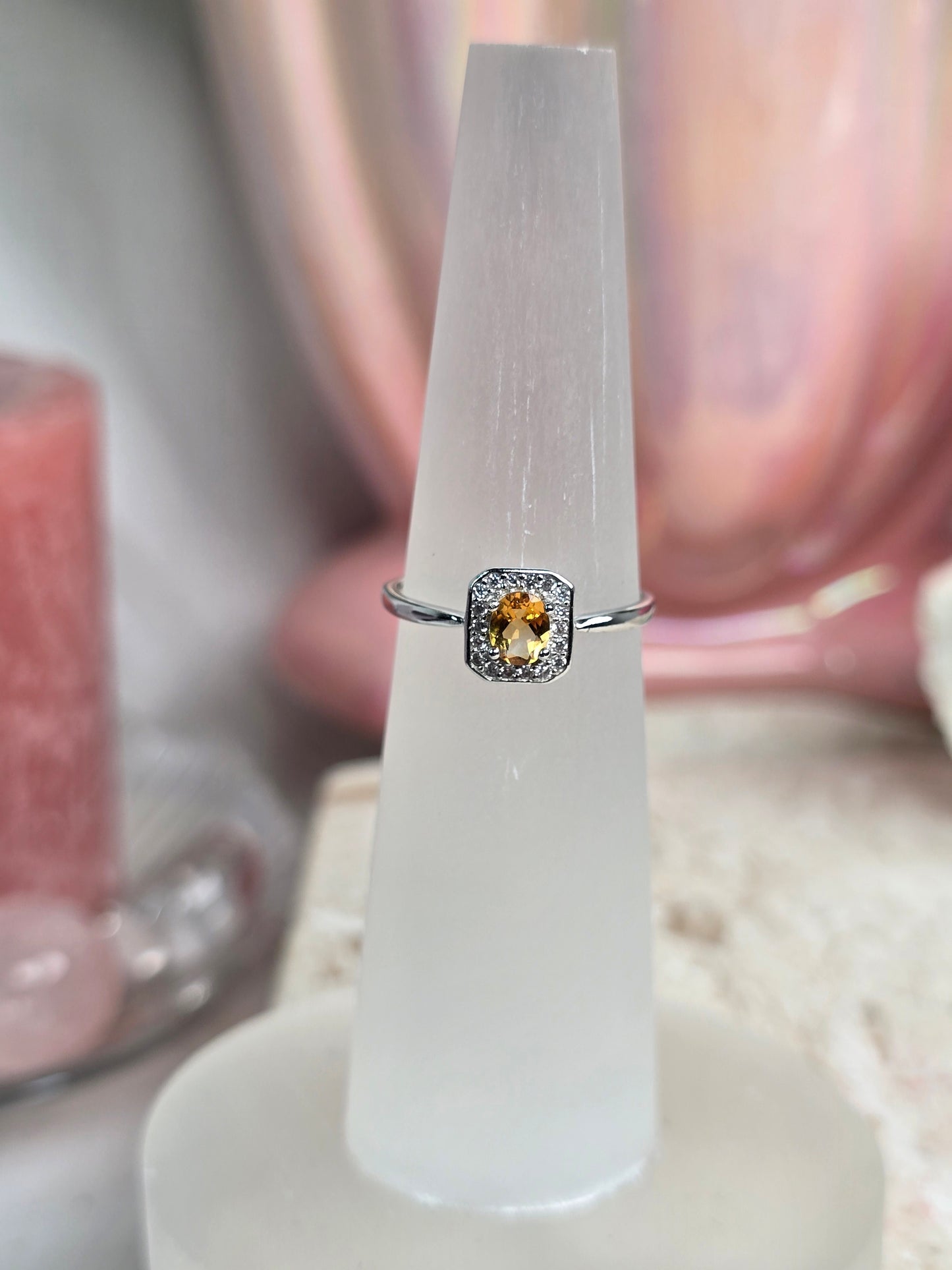 Sterling Silver & Crystal Adjustable Rings