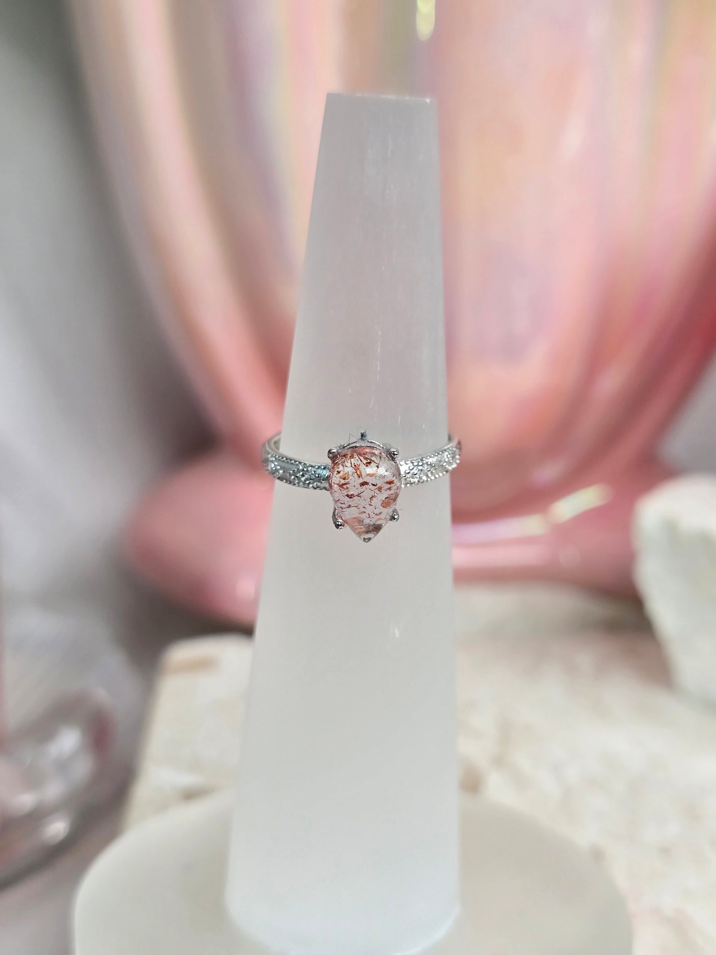 Sterling Silver & Crystal Adjustable Rings