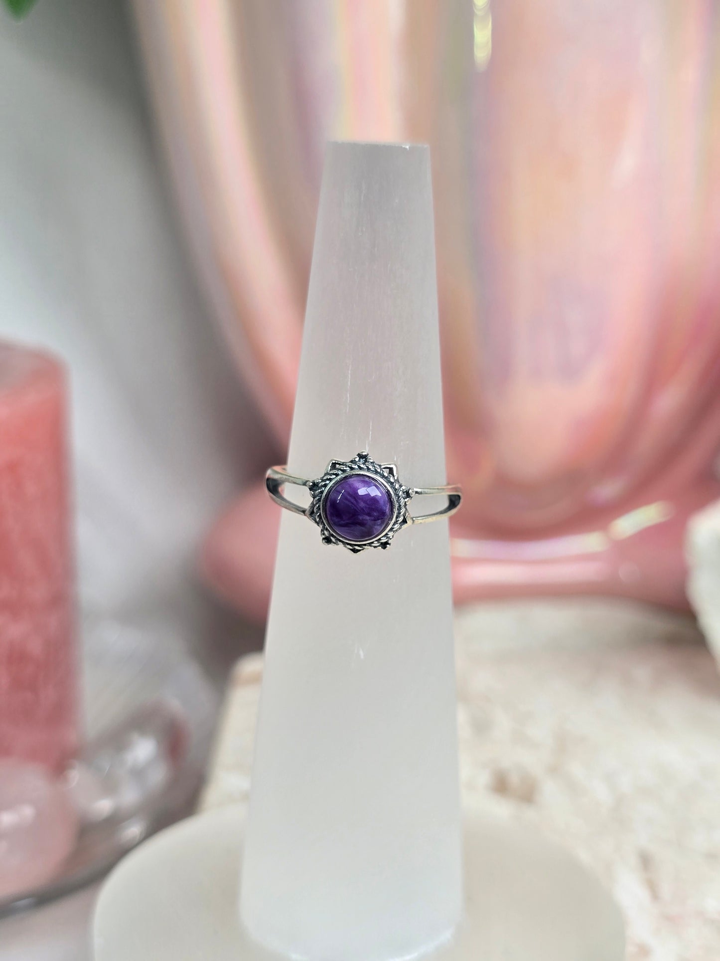 Sterling Silver & Crystal Adjustable Rings