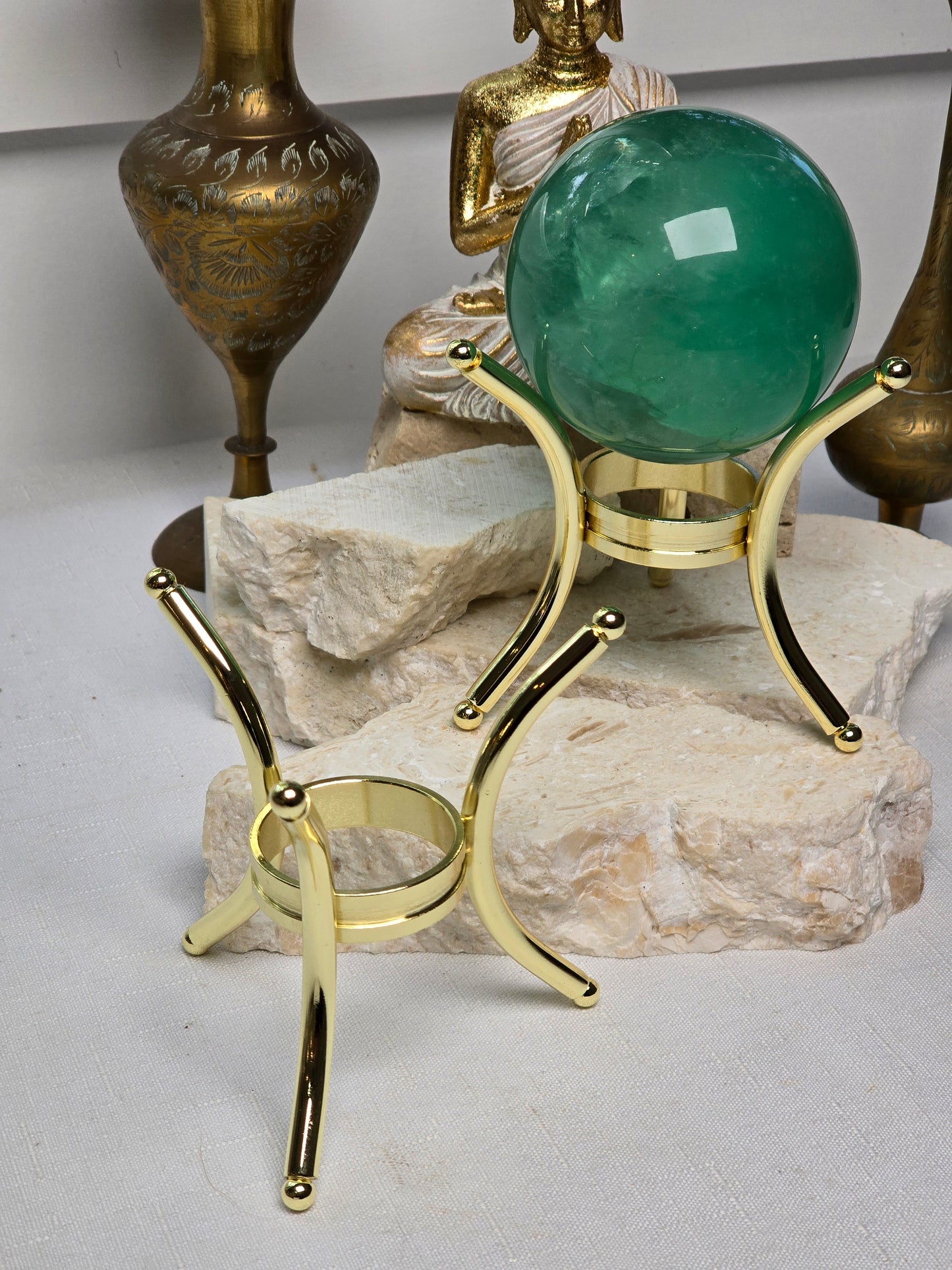 Gold Metal Heavy Duty Decorative Sphere Stand