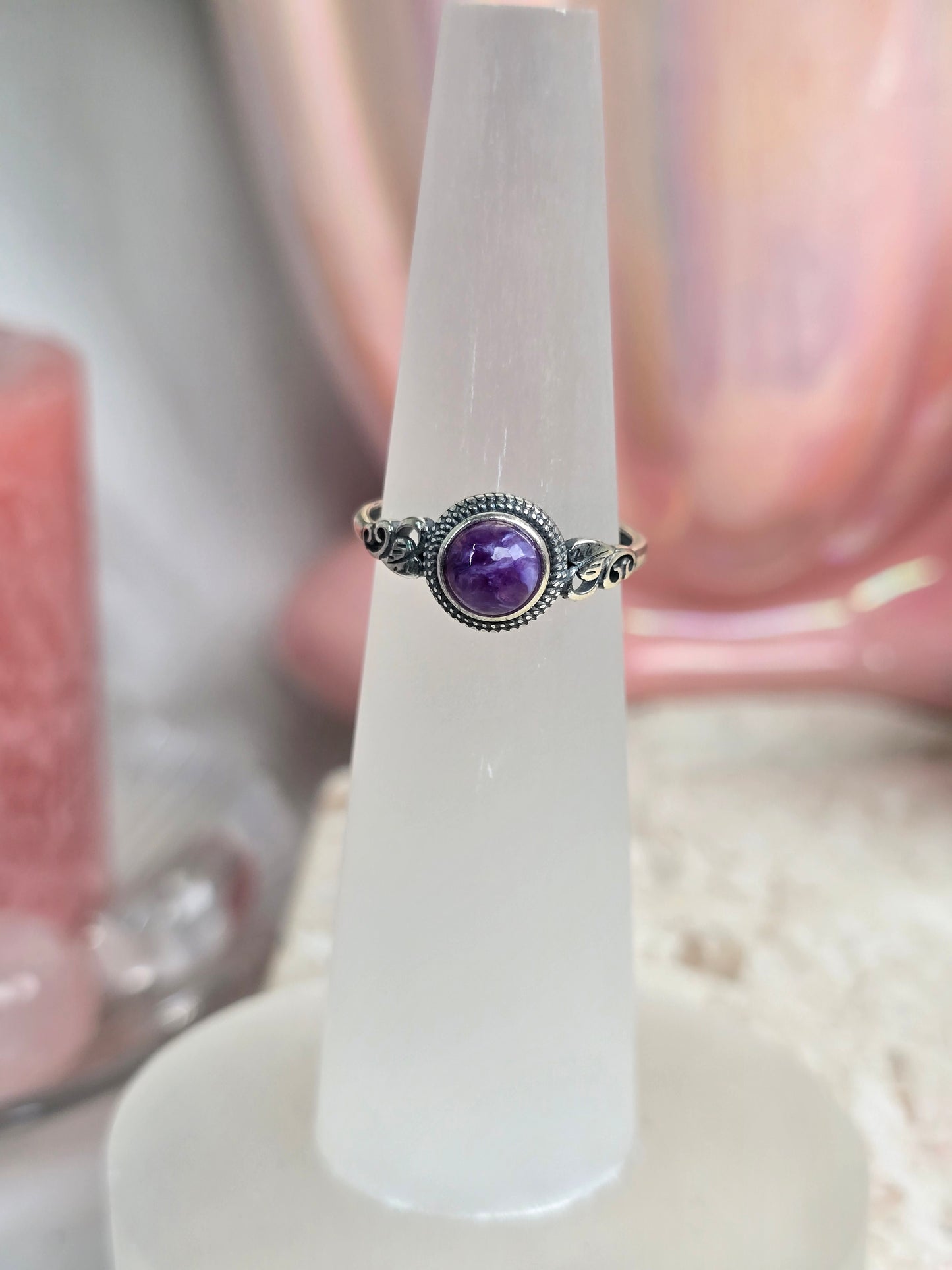 Sterling Silver & Crystal Adjustable Rings