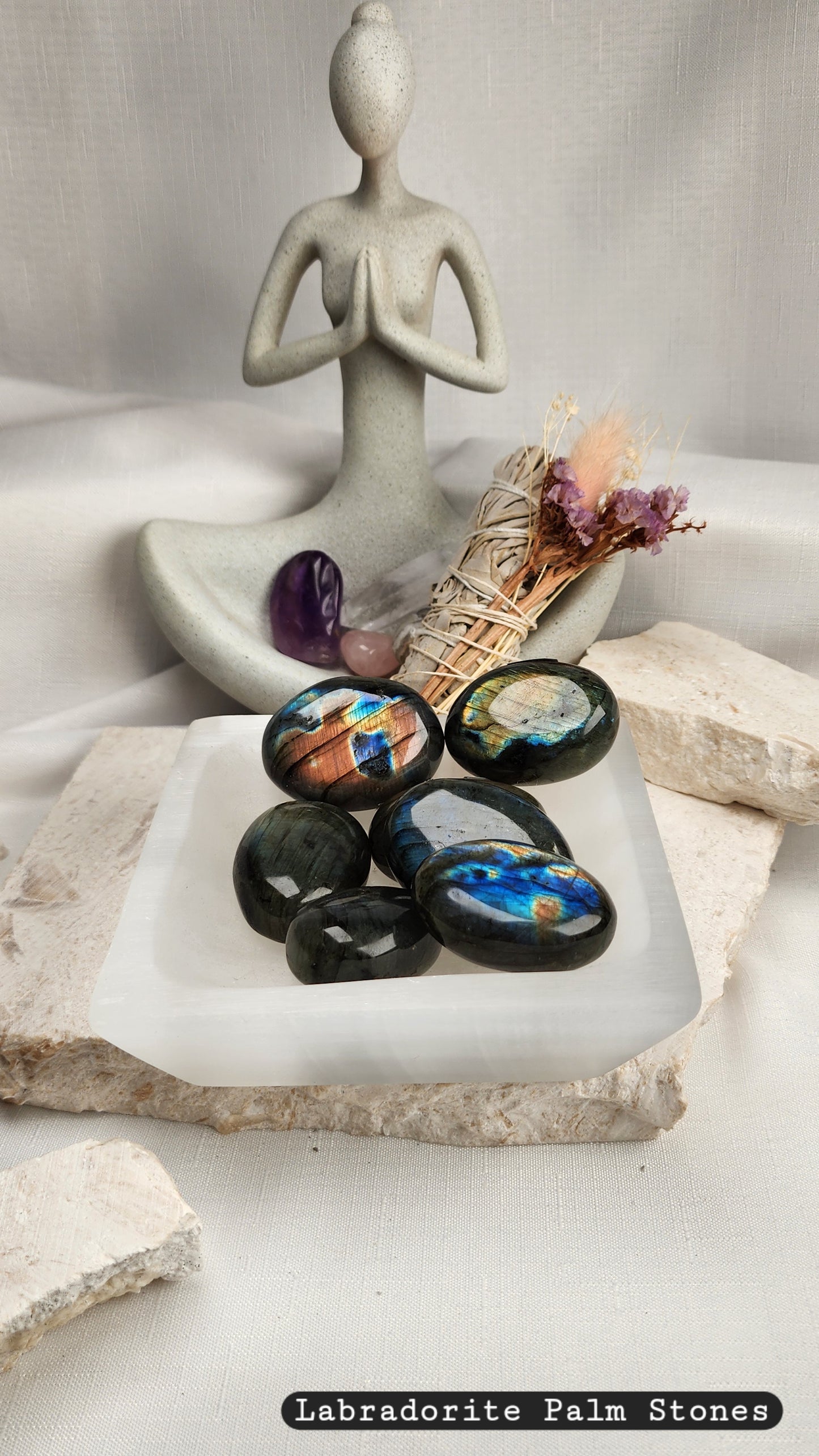 Labradorite Palm Stones