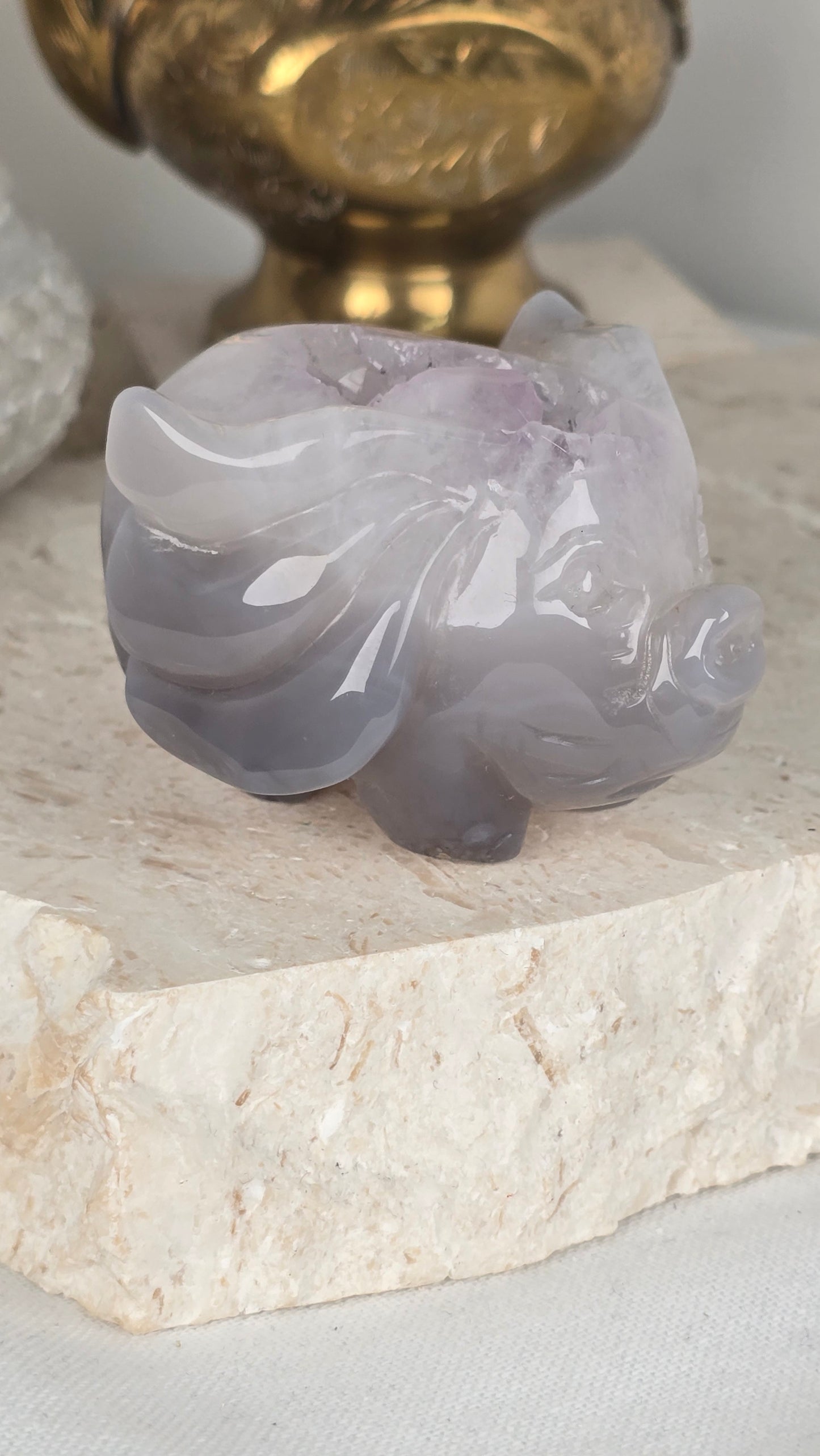 Druzy Amethyst Agate Elephant