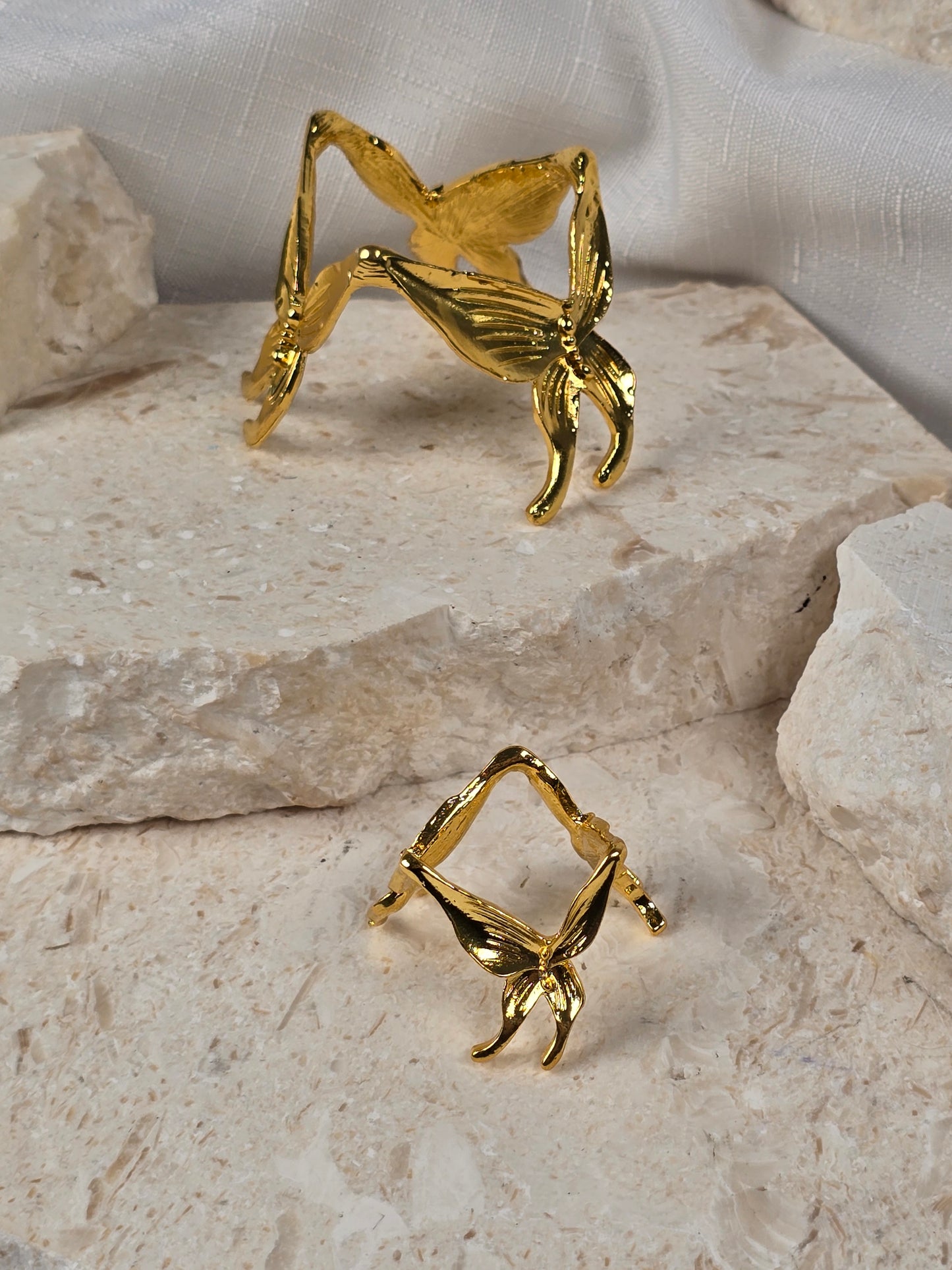 Gold Metal Butterfly Stands