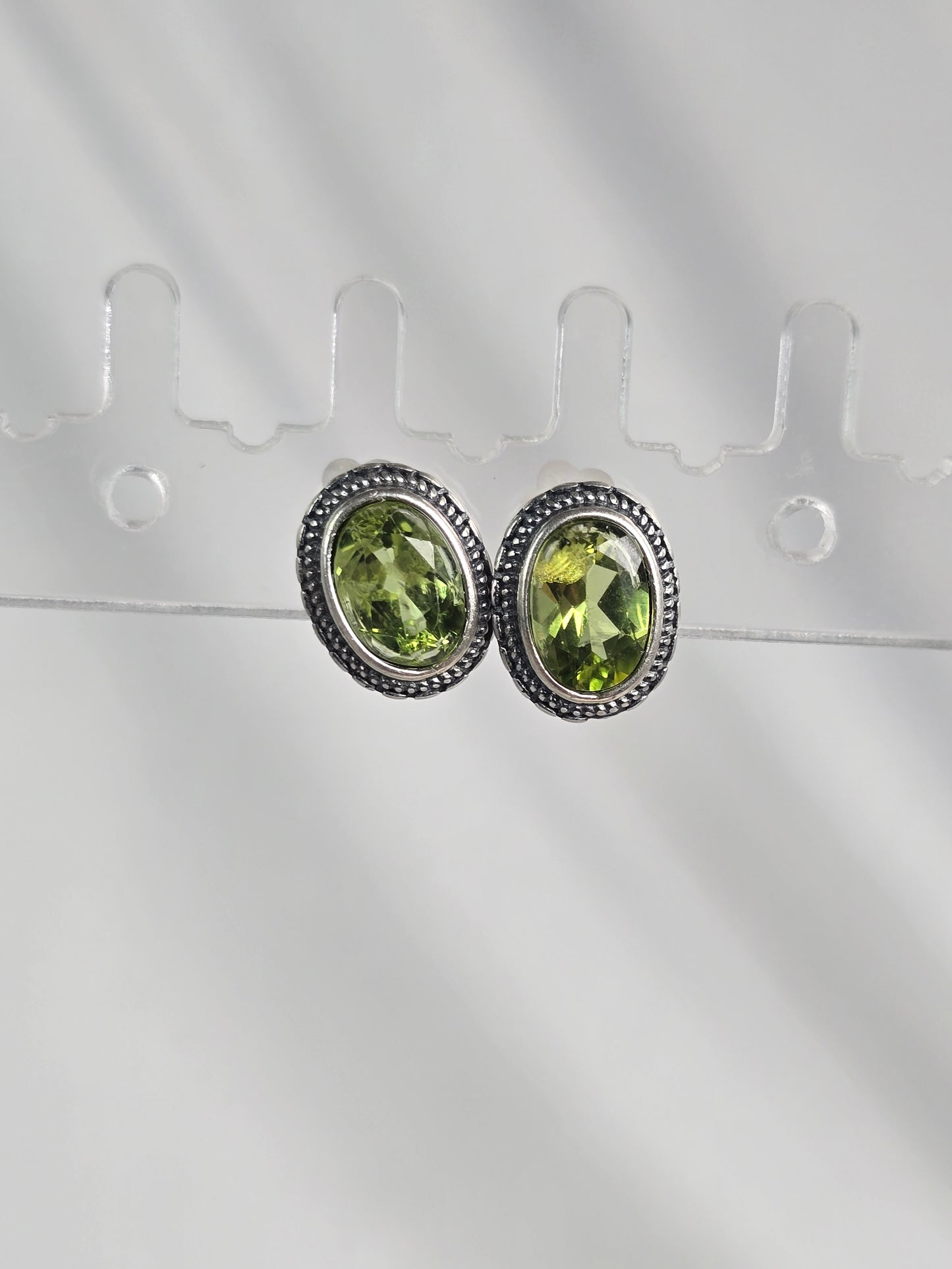Peridot Sterling Silver stud Earrings