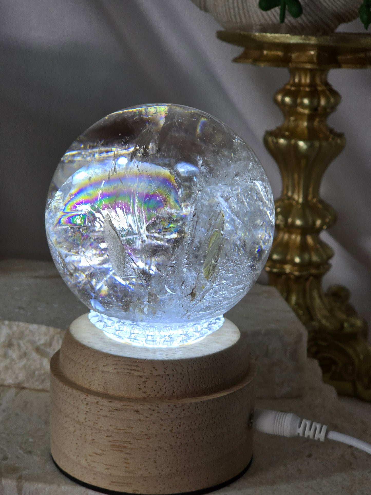 Rotating White light Sphere Stands