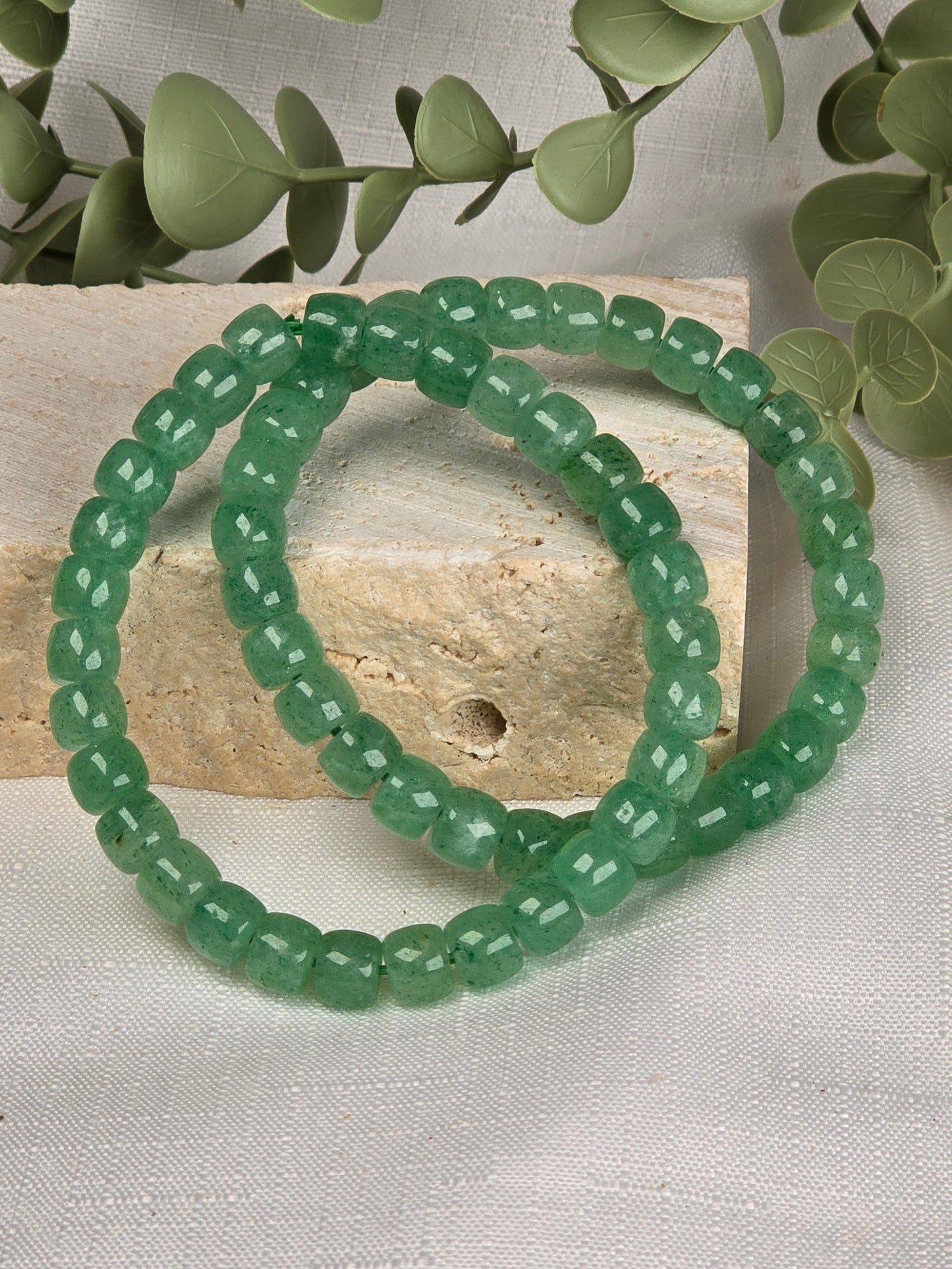 Green Strawberry Quartz Bracelet
