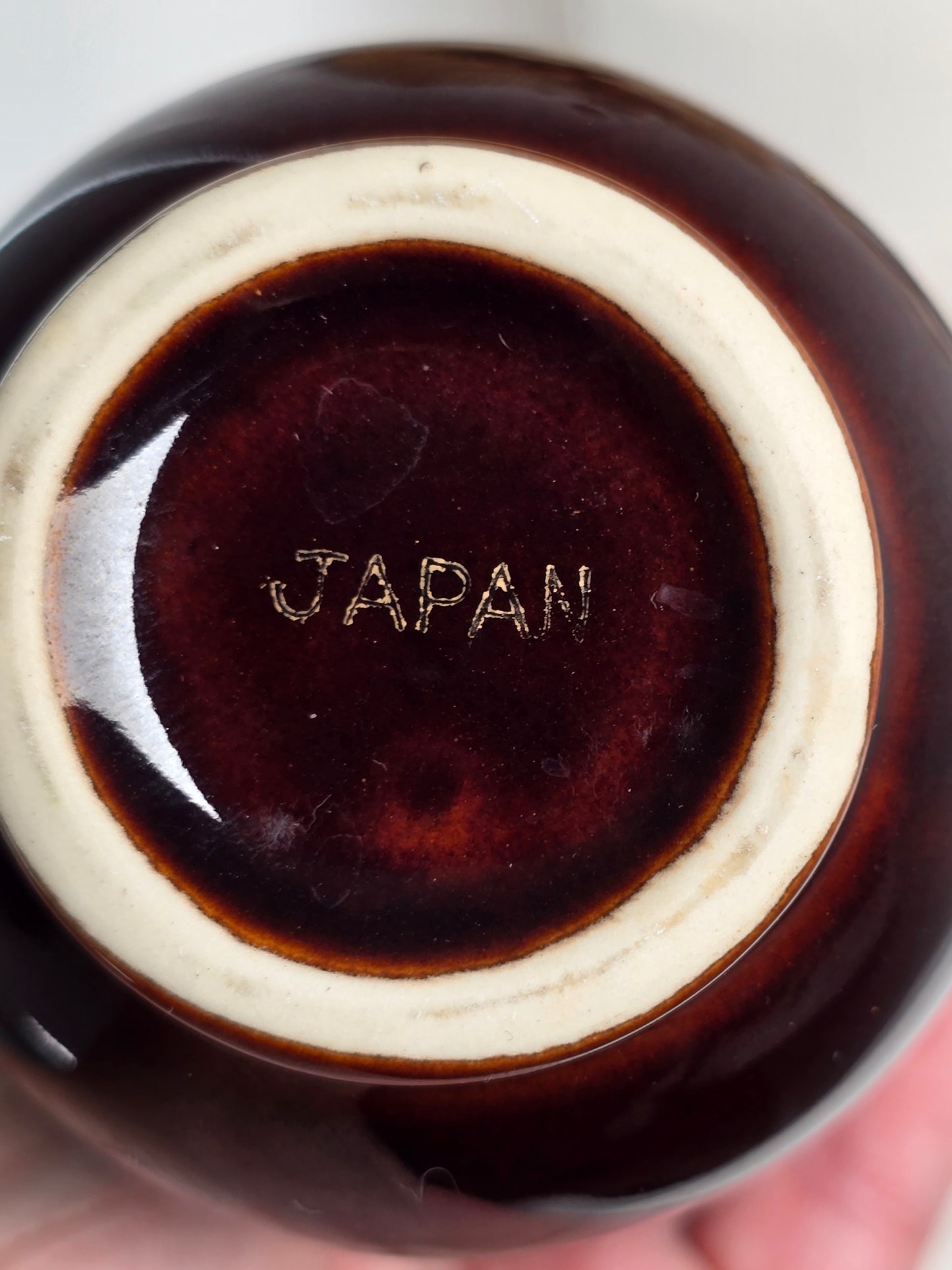 Vintage Japanese Peacock Small Ceramic Pitcher