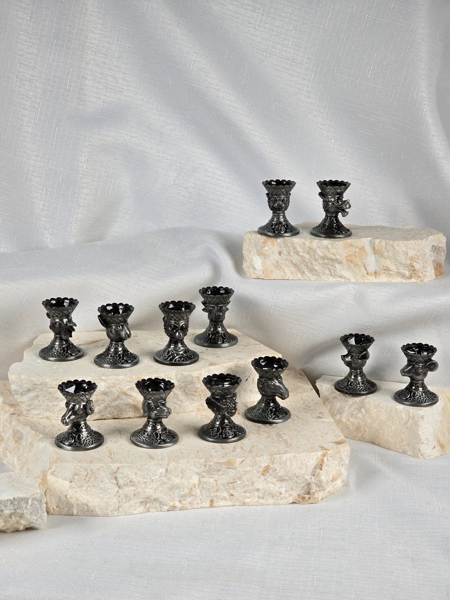 12 Chinese Zodiac Sphere Stand Set