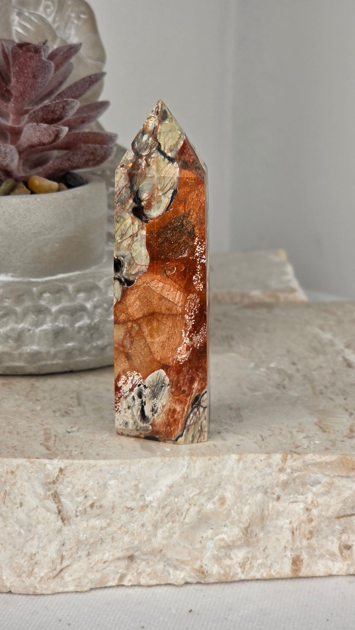 Indonesian Money Agate Tower