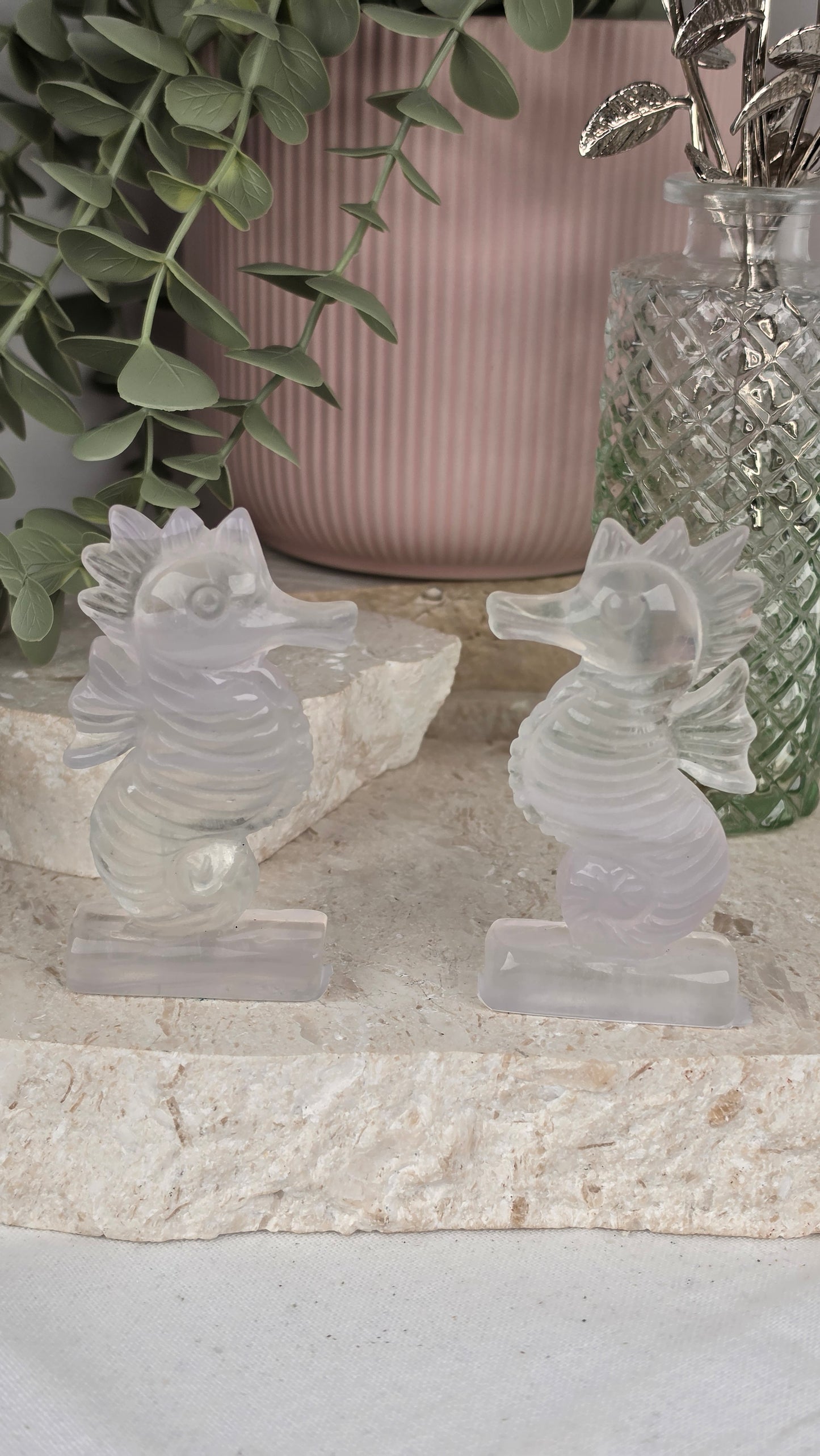 Yittrium Fluorite Shell Seahorse