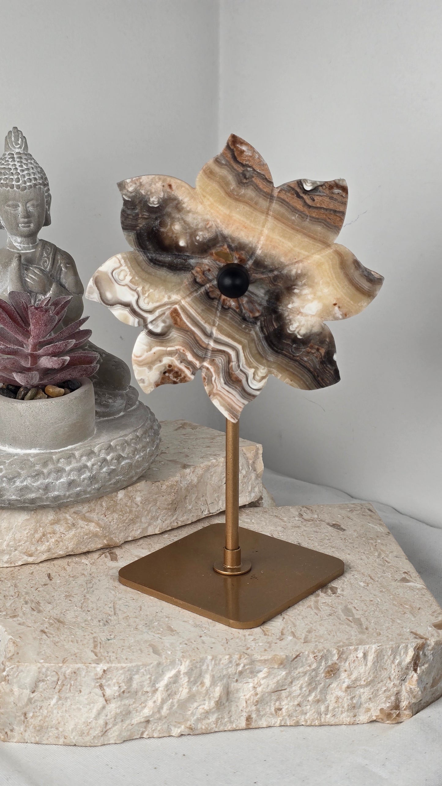 Mexican Lace Agate Spinning Pin Wheel