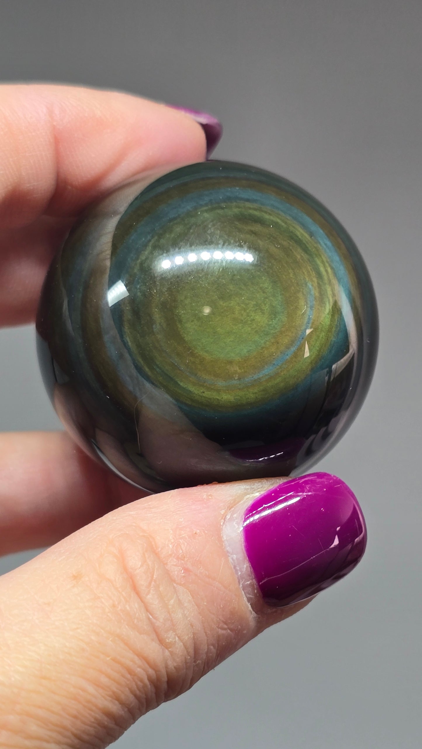 Rainbow Obsidian Spheres