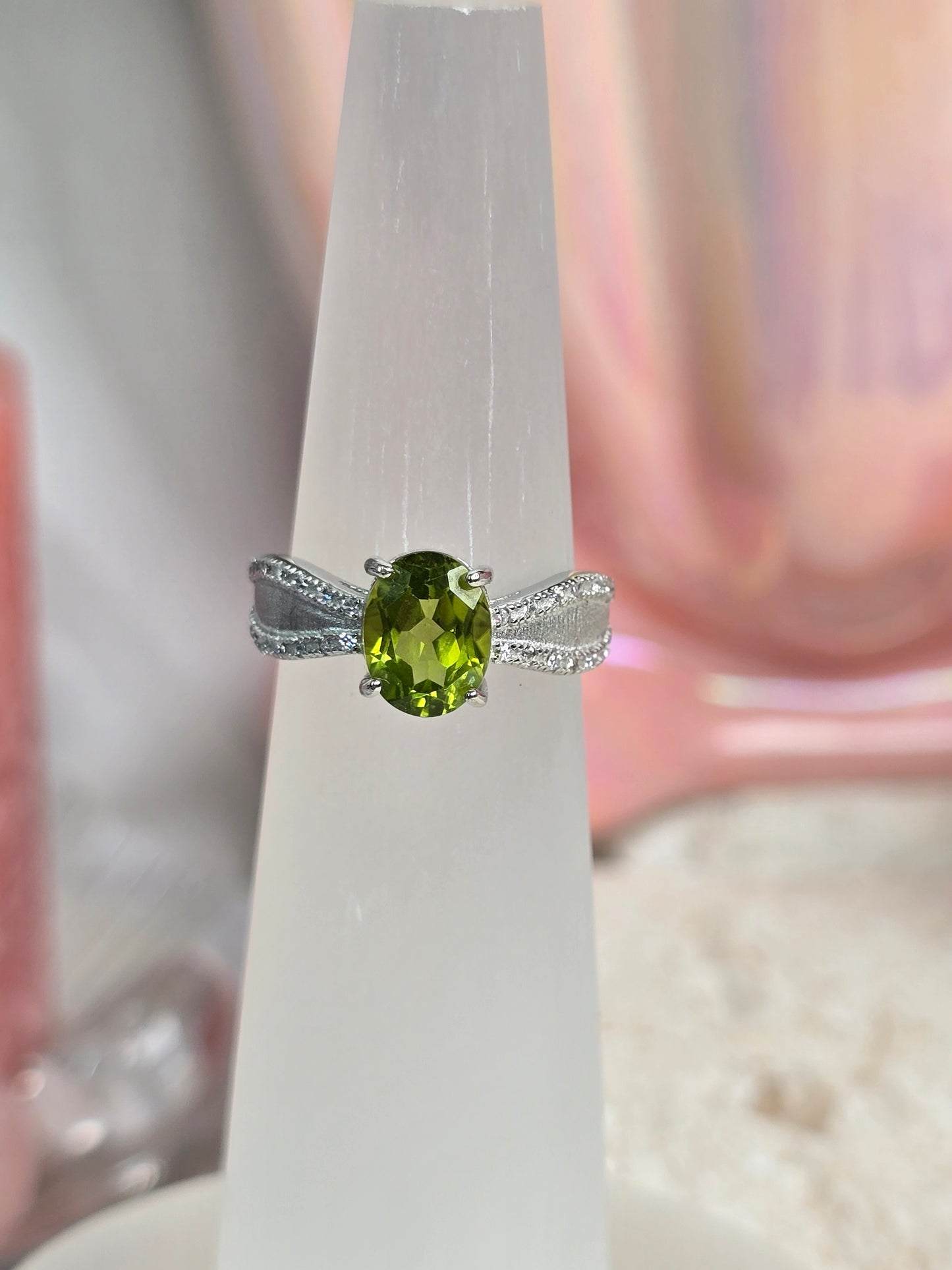 Sterling Silver & Crystal Adjustable Rings