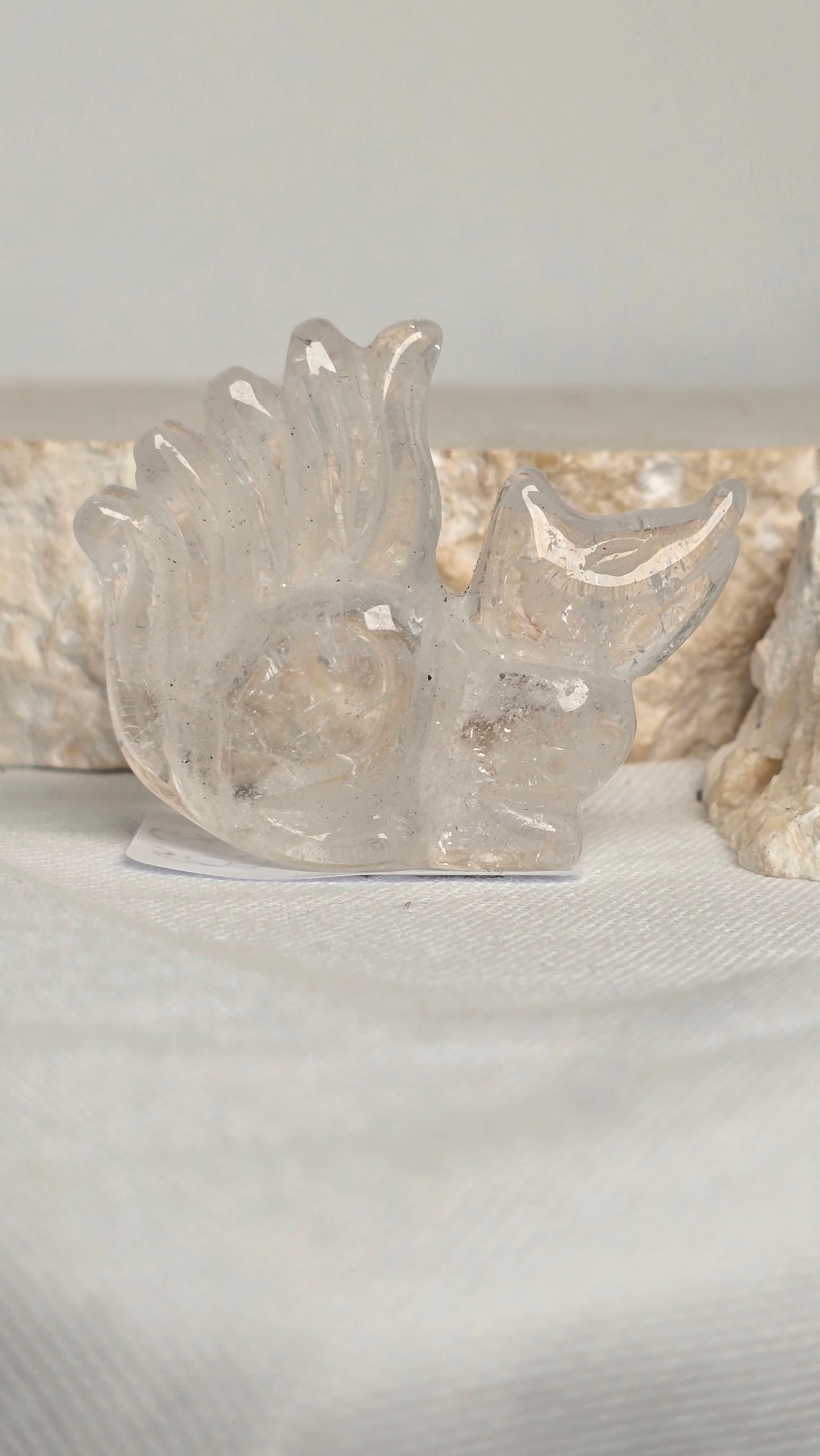 Clear Quartz 9 tail fox