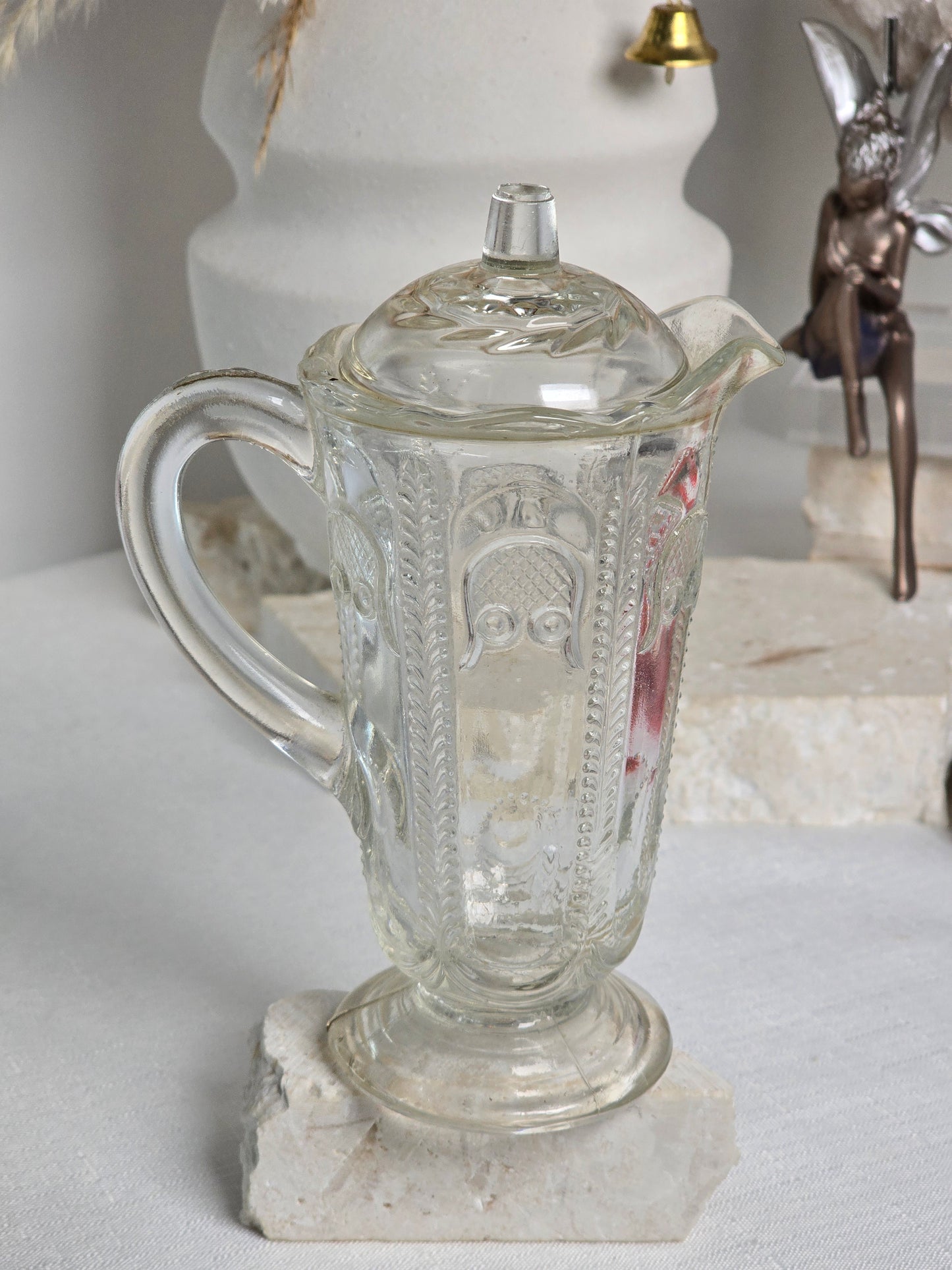 Antique Glass Mini Pitcher