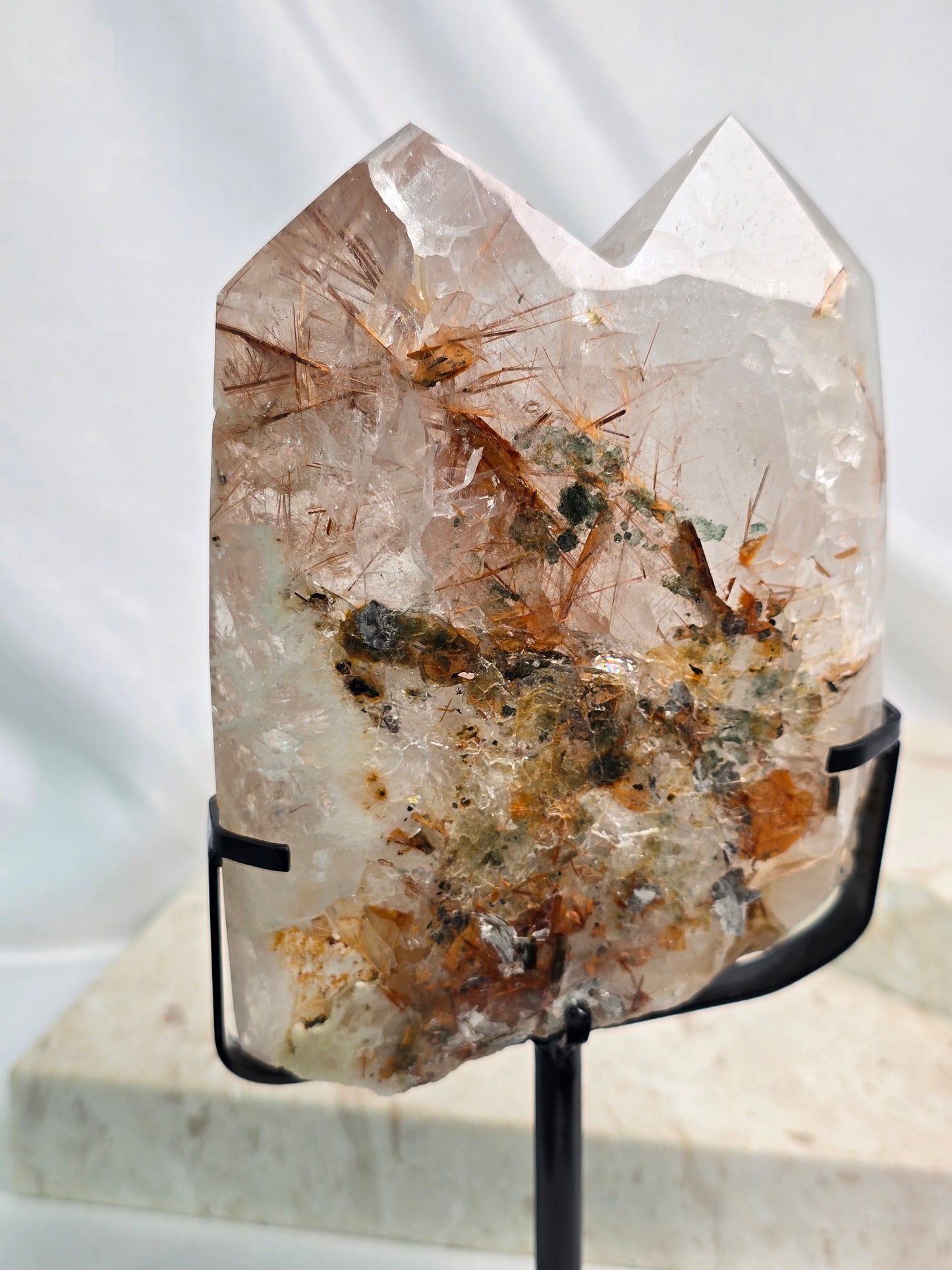 Copper Rutile & Garden Quartz Double Point
