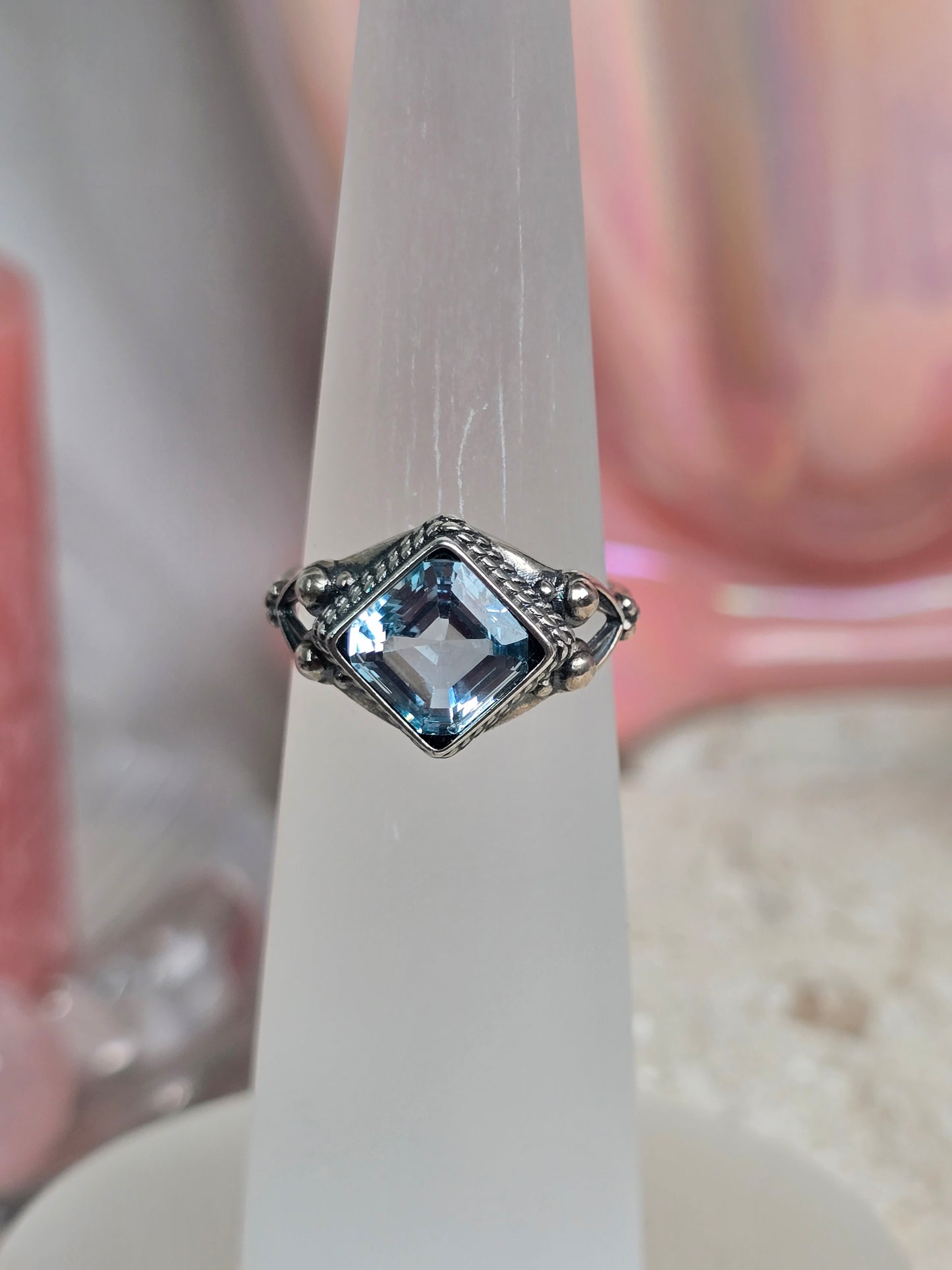 Sterling Silver & Crystal Adjustable Rings