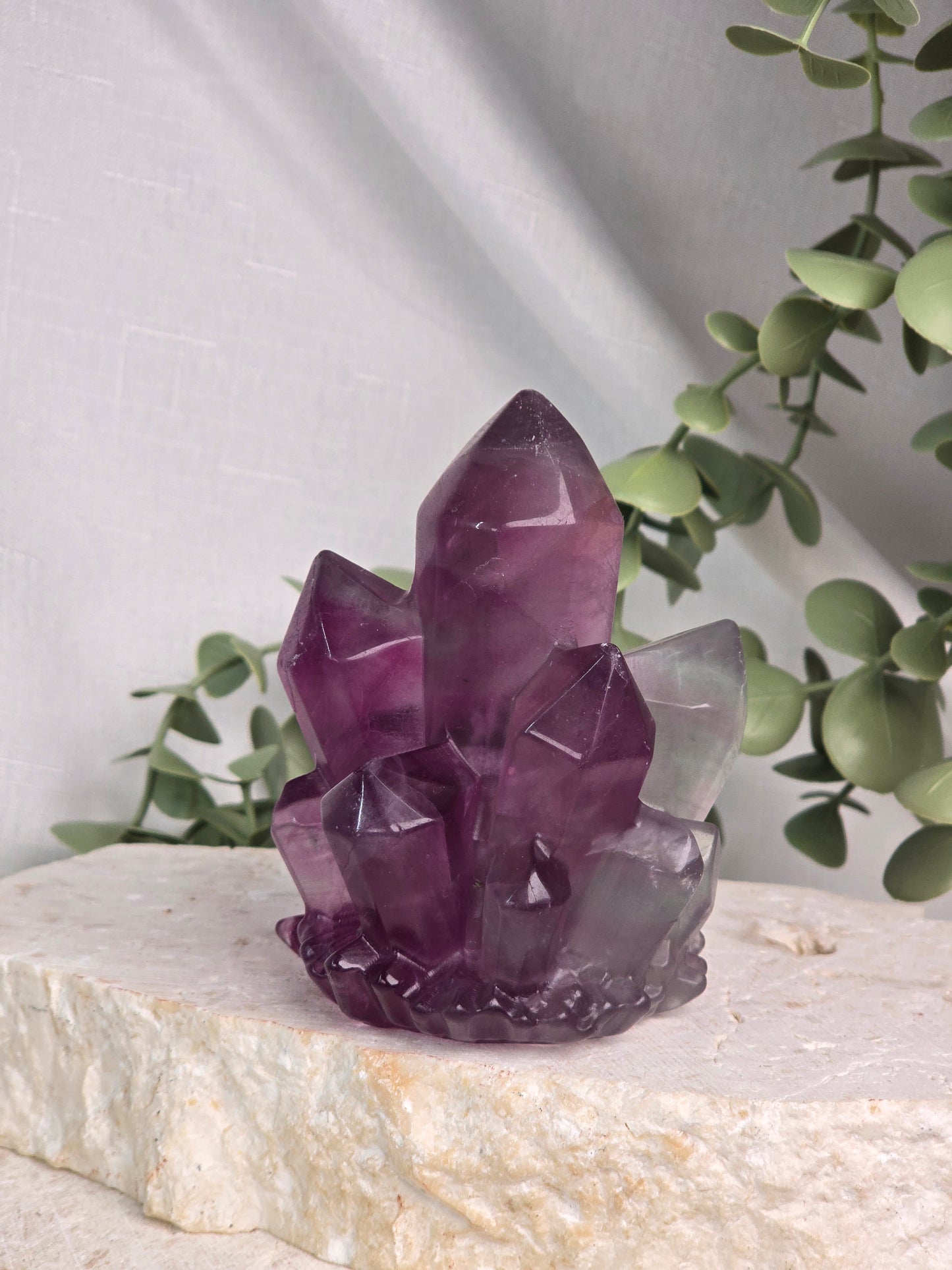 Purple Fluorite Cluster Carving