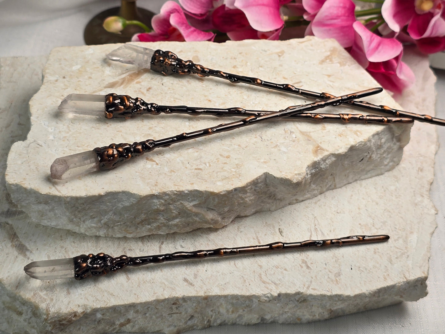 Metal & Quartz Ritual Wands