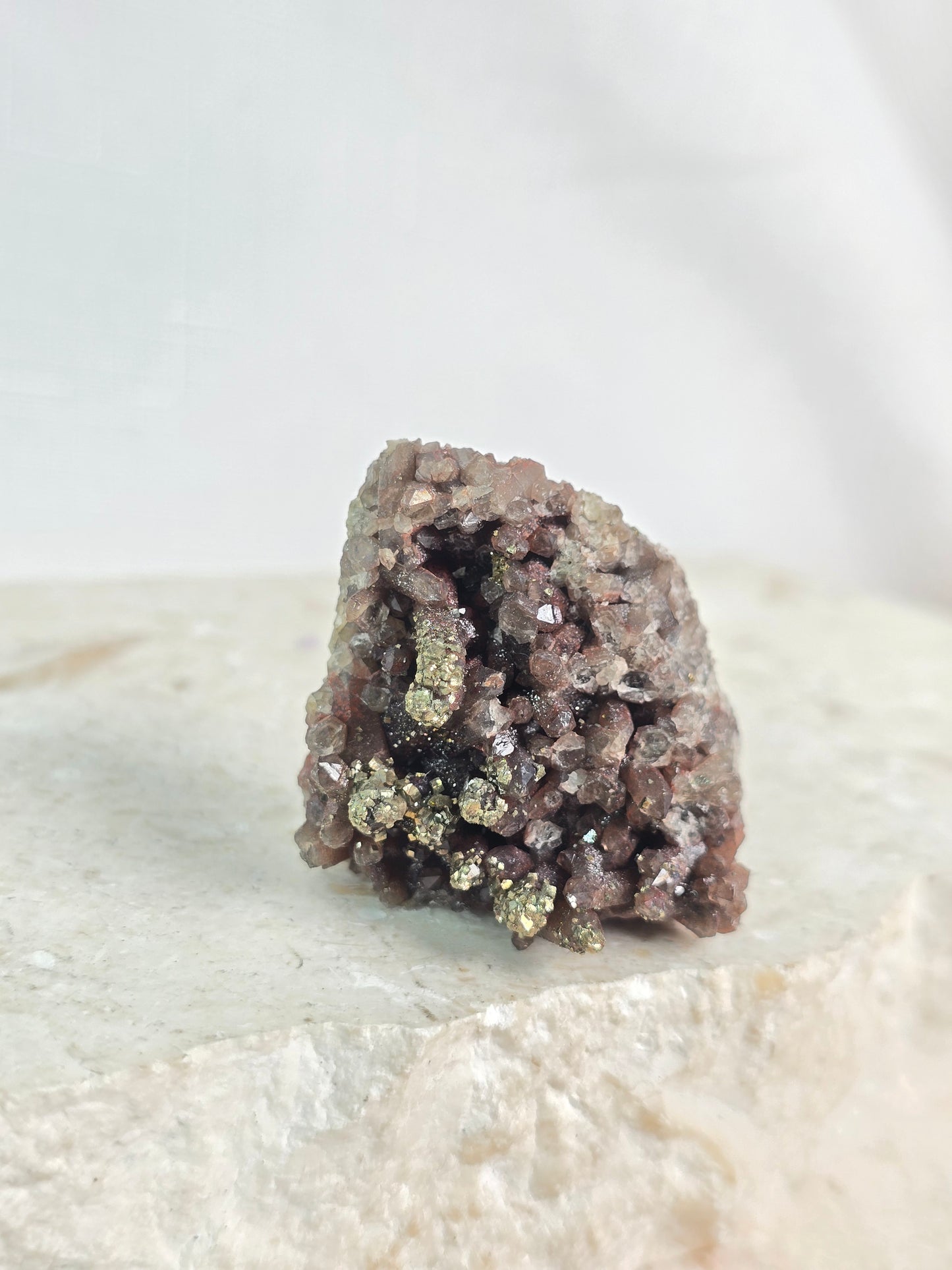 Iron/Smoky Quartz/Pyrite Cluster specimen