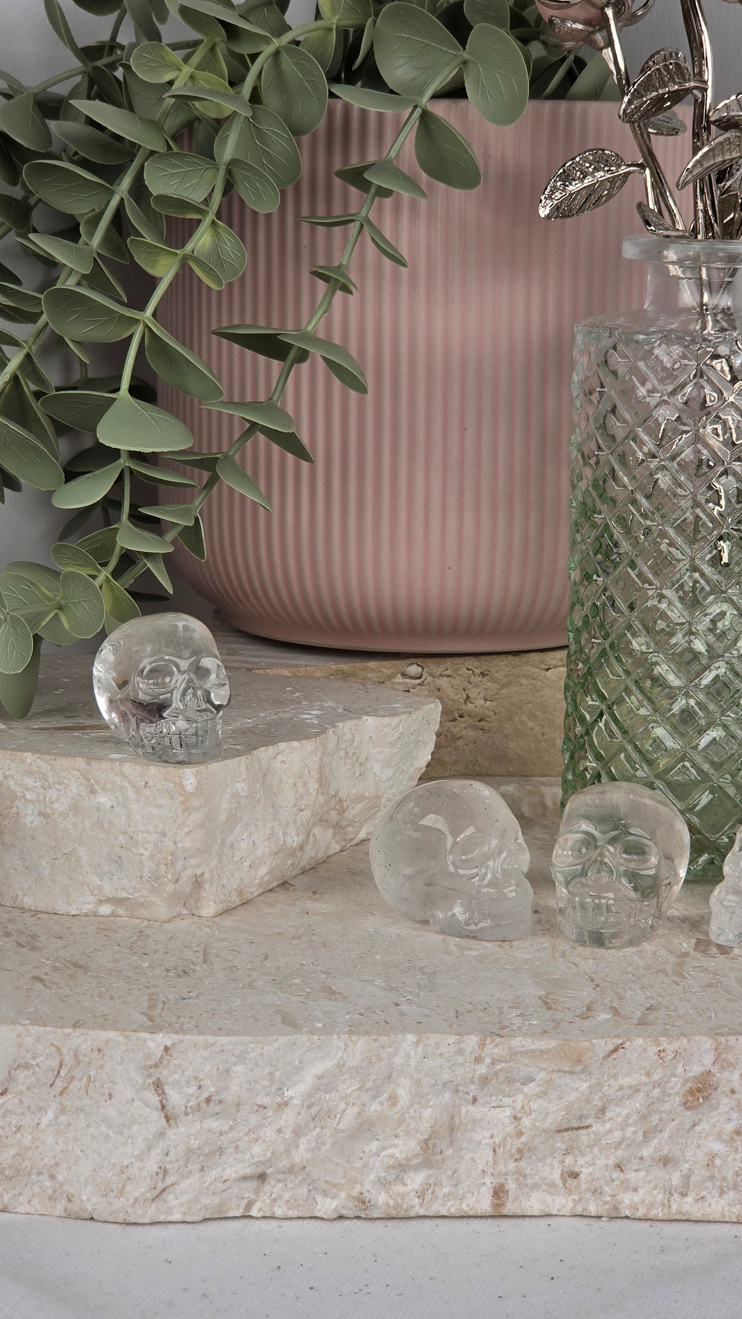 Clear Quartz Skulls