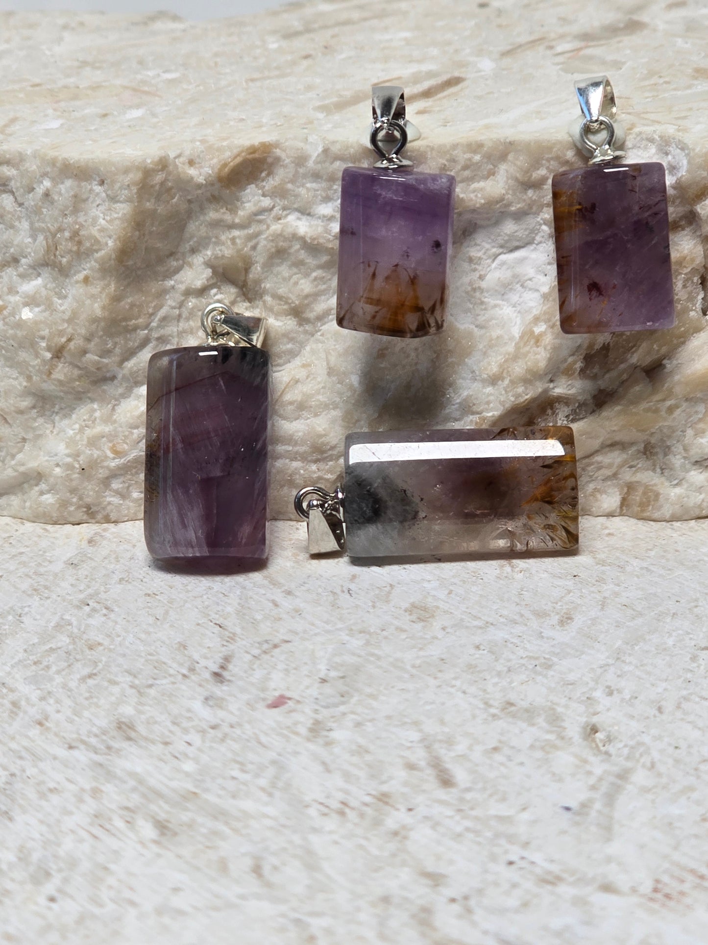 Amethyst Rutile Pendant