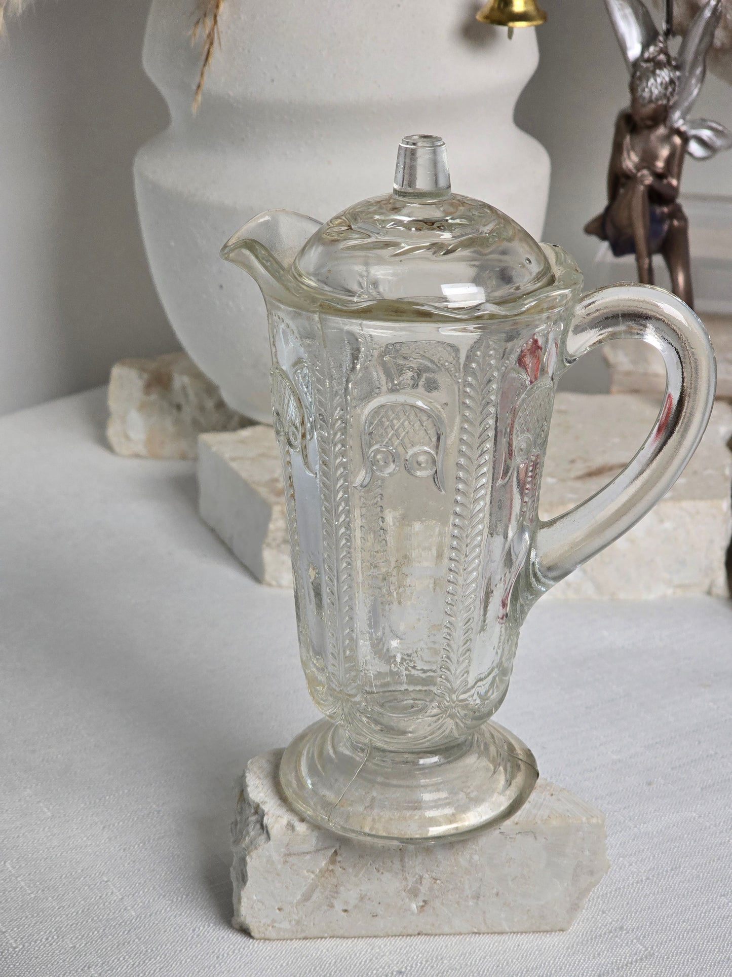 Antique Glass Mini Pitcher