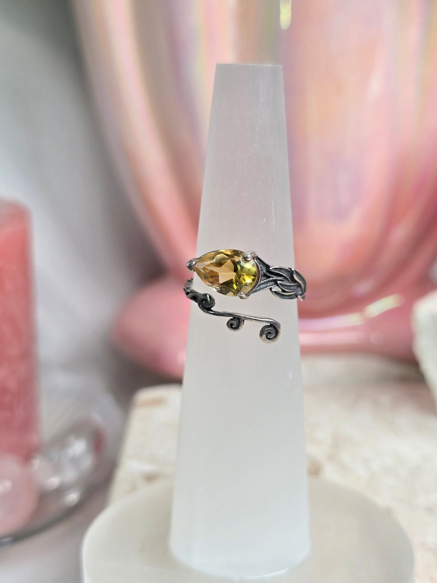 Sterling Silver & Crystal Adjustable Rings