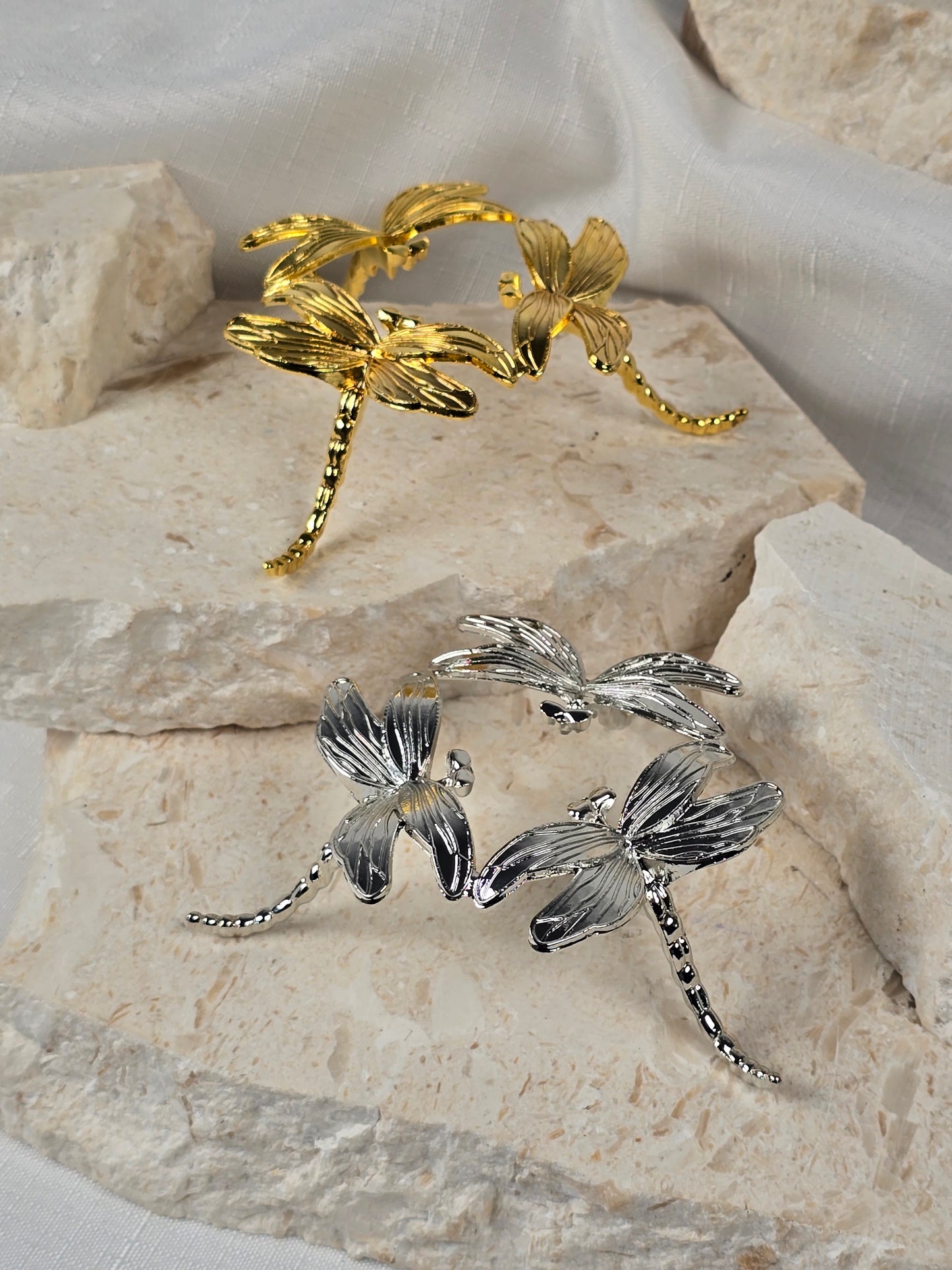 Metal Dragonfly Sphere Stand Medium