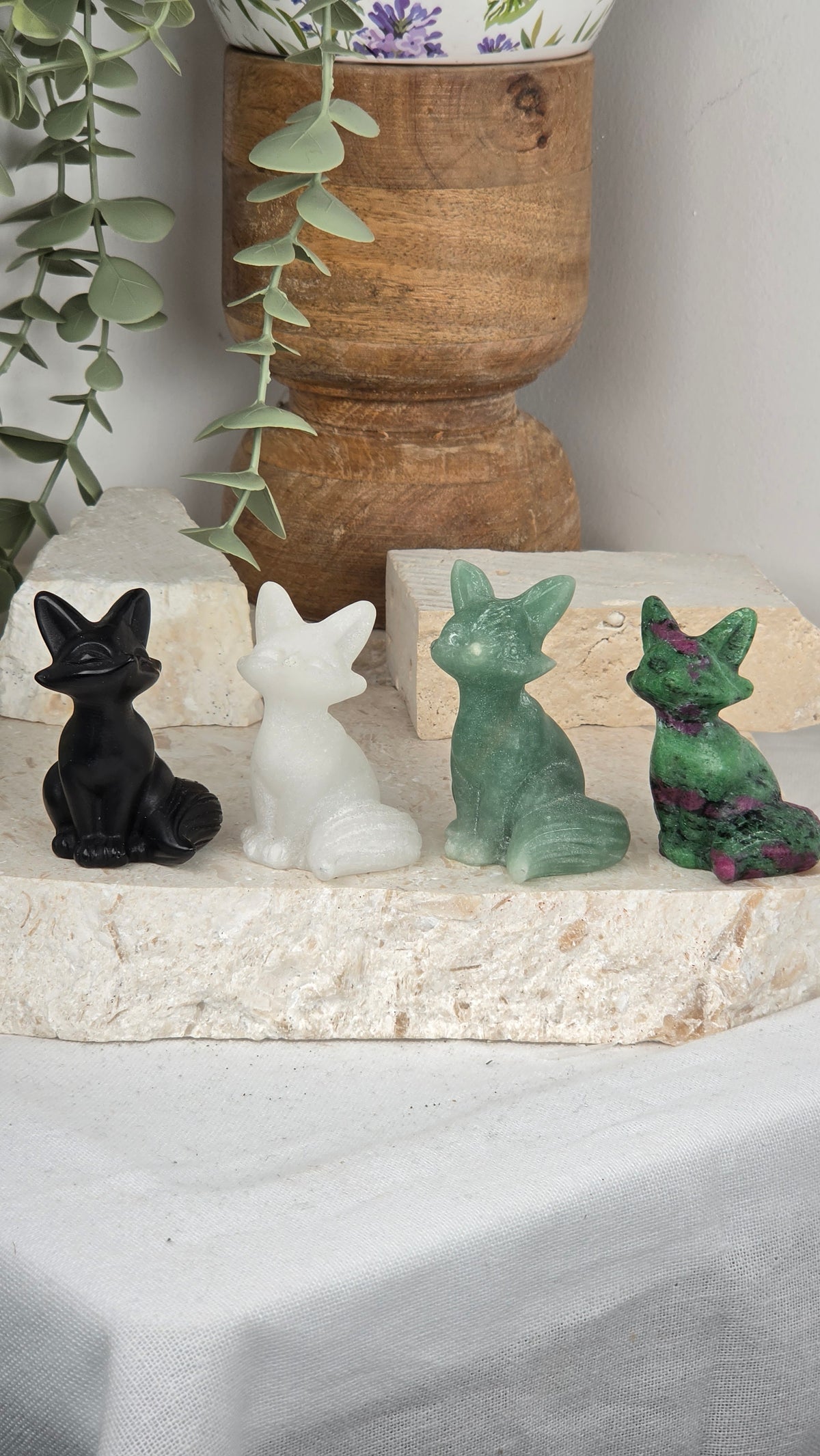 Sitting Foxes