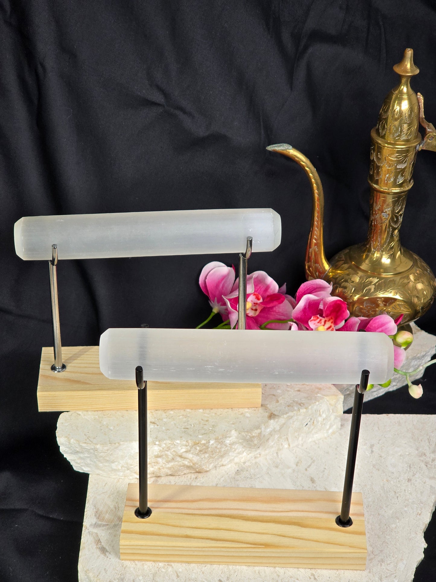 Selenite Bracelet Stands Medium