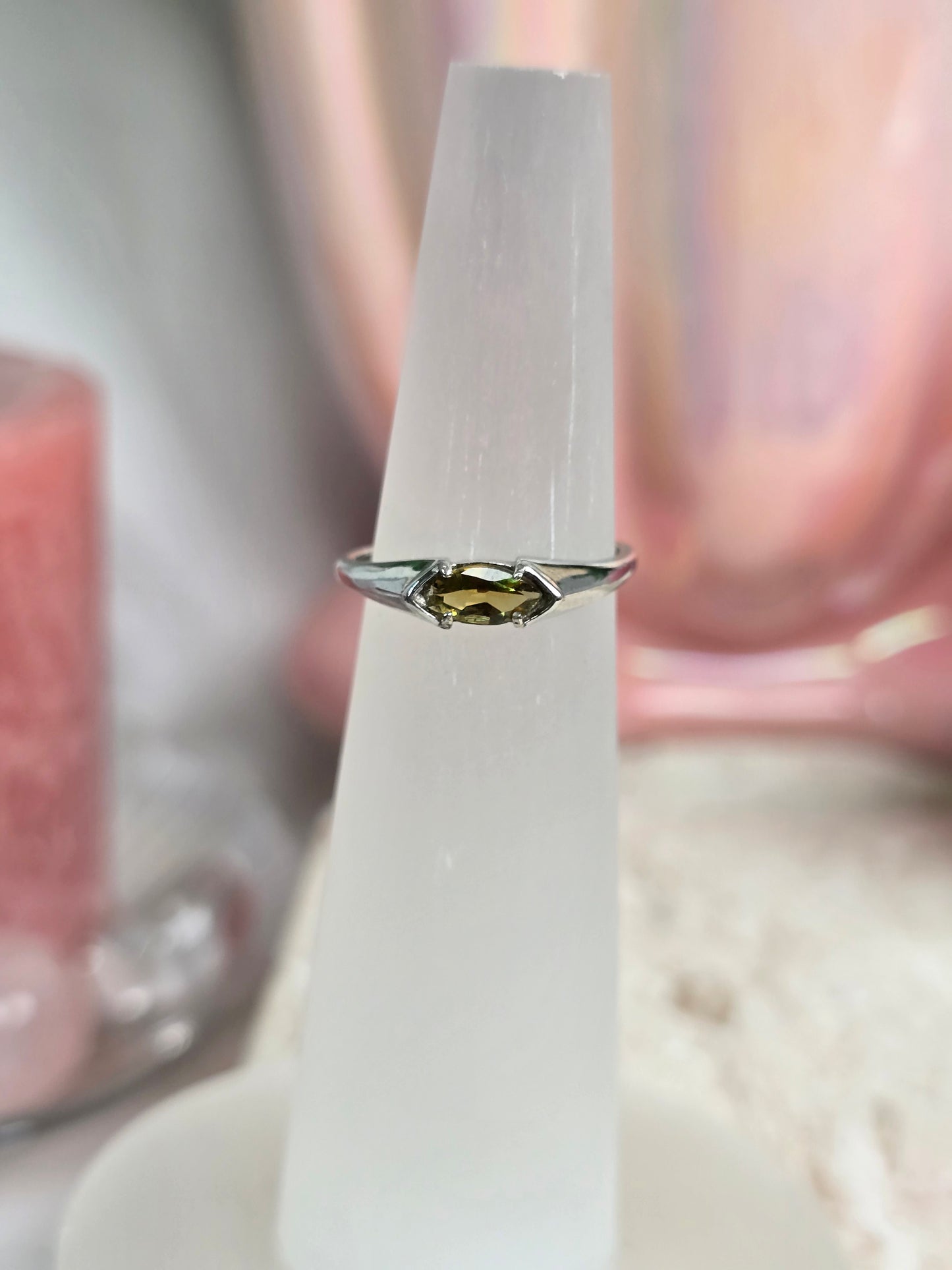 Sterling Silver & Crystal Adjustable Rings