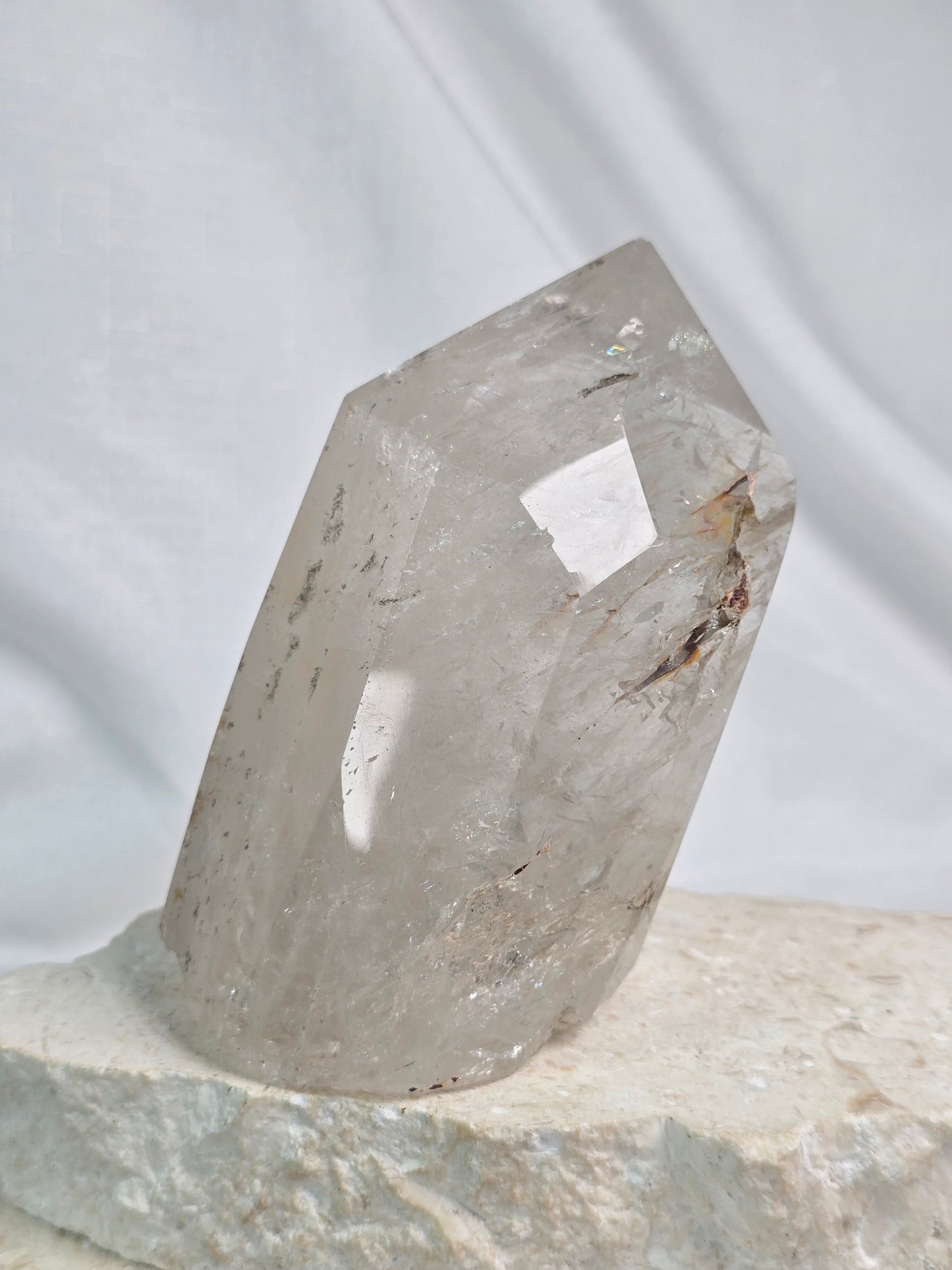 Skeleton Quartz Enydro Raw Base Point