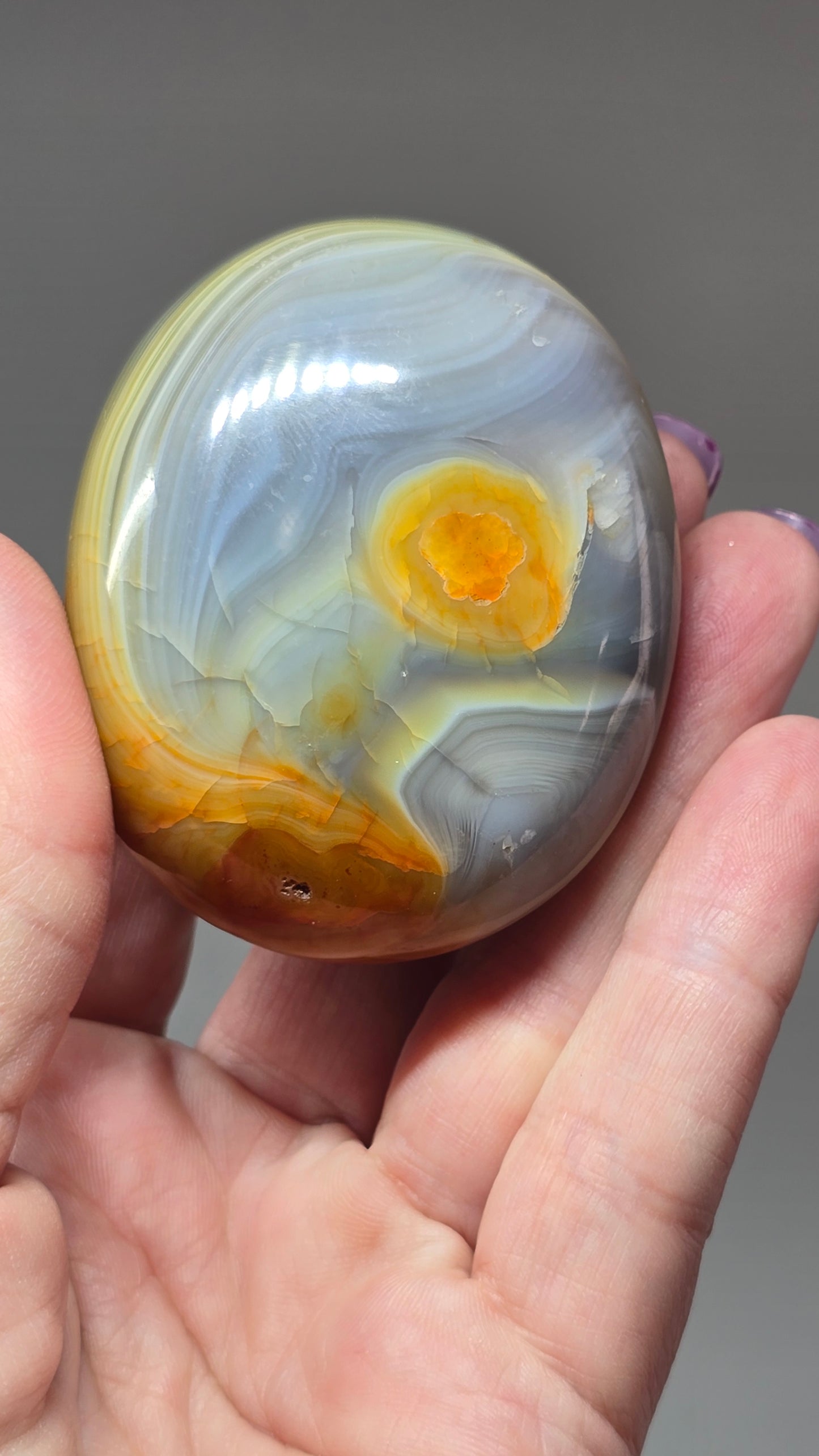 Carnelian Palm Stone