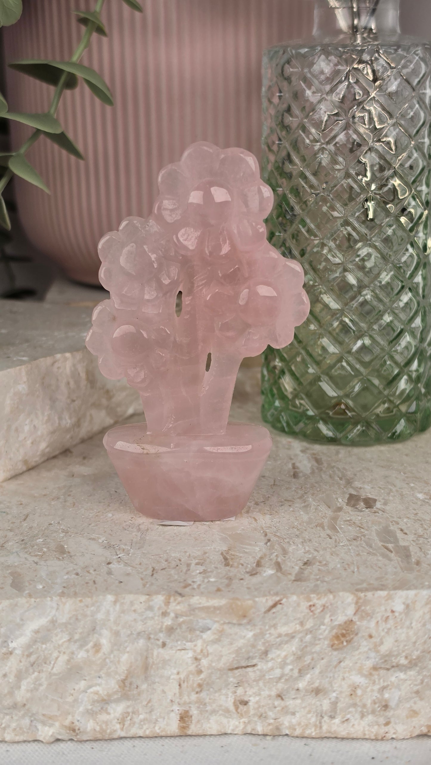 Rose Quartz Flower Pot