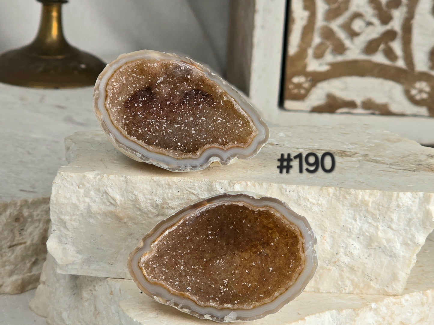 Druzy Agate Geode Pairs 4cm