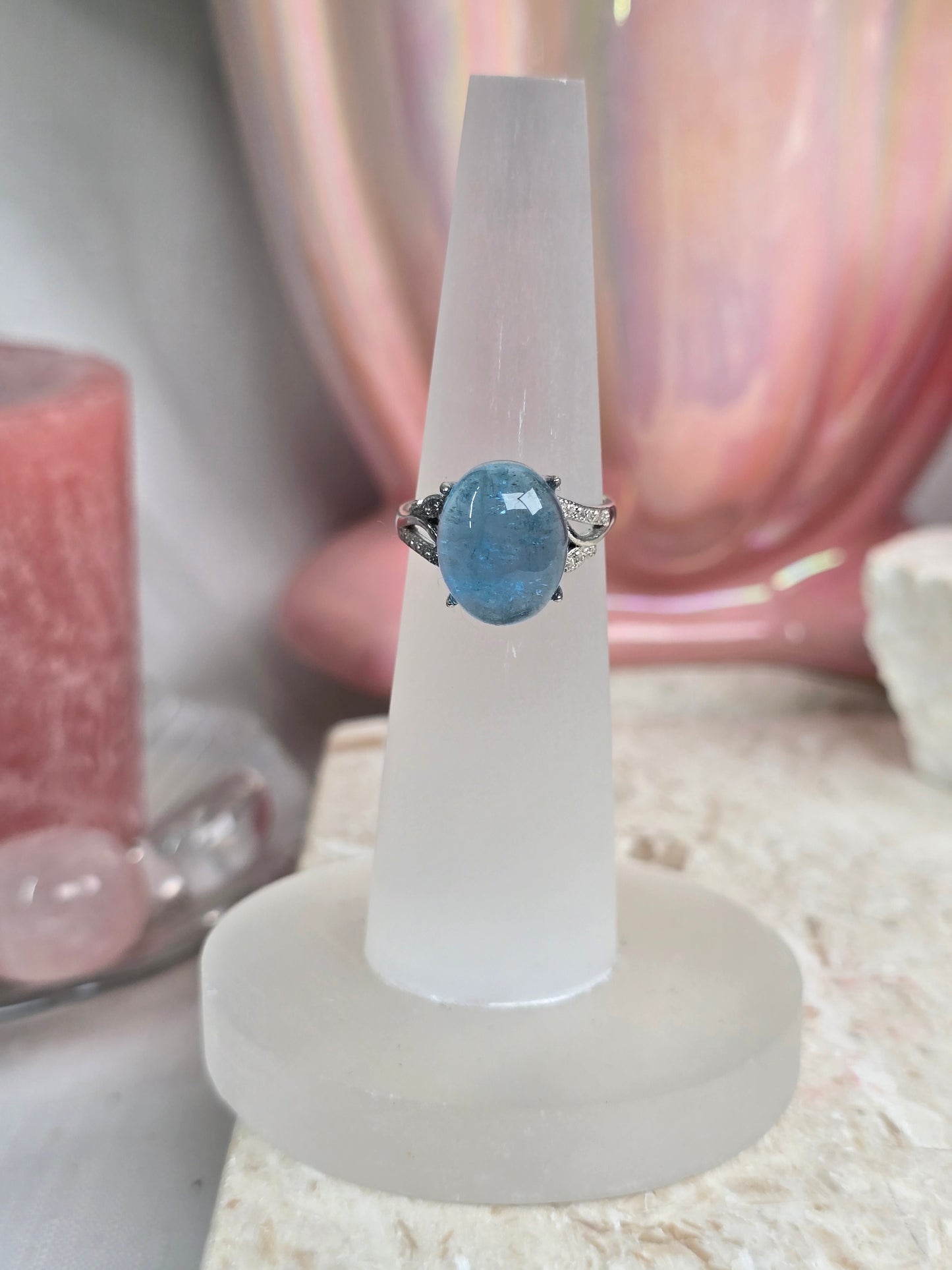 Sterling Silver & Crystal Adjustable Rings