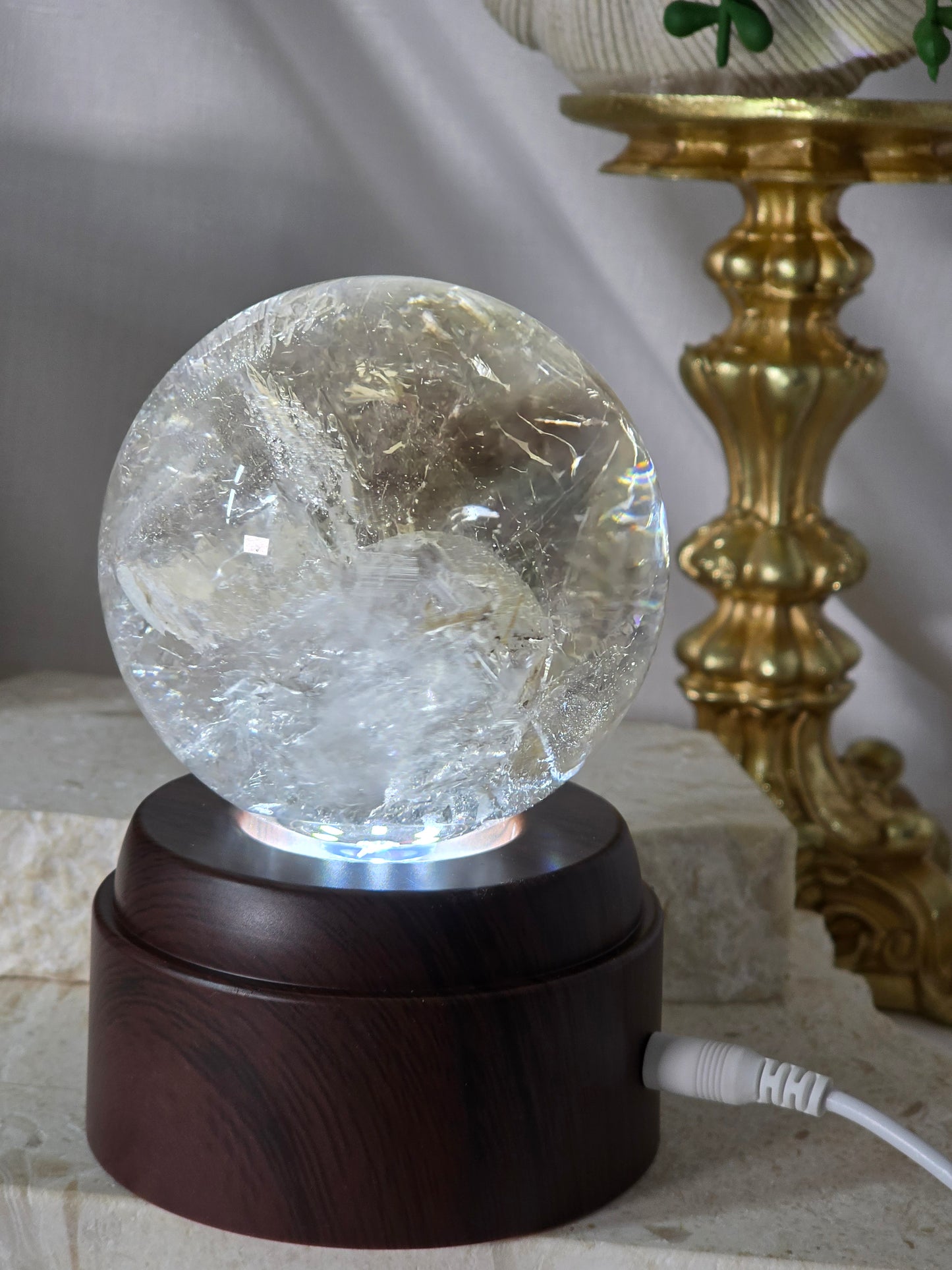 Rotating White light Sphere Stands
