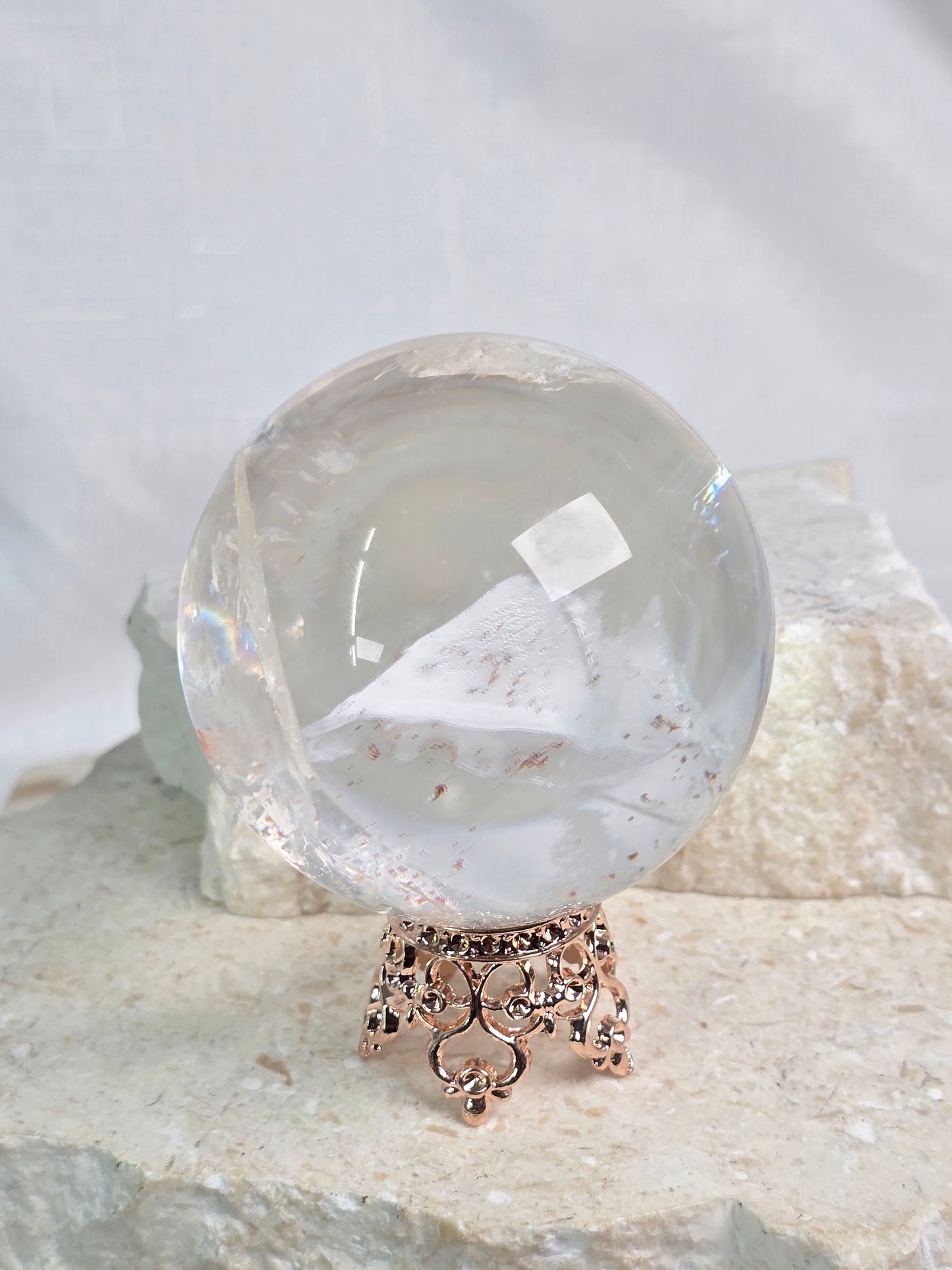 AAA Grade Phantom Garden Quartz Sphere