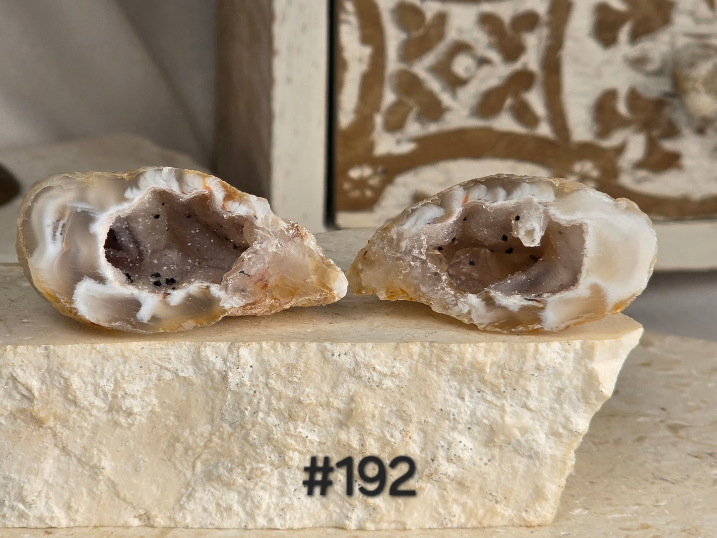 Druzy Agate Geode Pairs 4cm